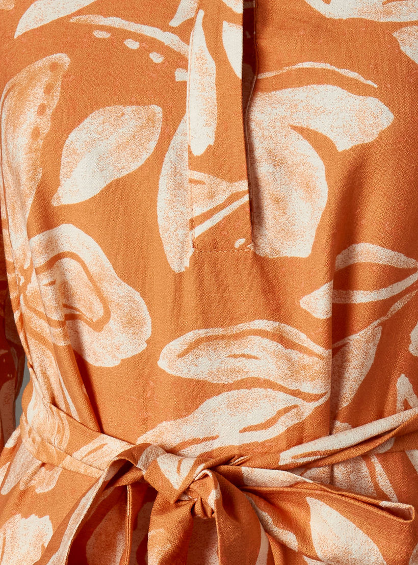 Midi Viscose Shirt Dress with Floral Print-women-clothing-dresses-image-4