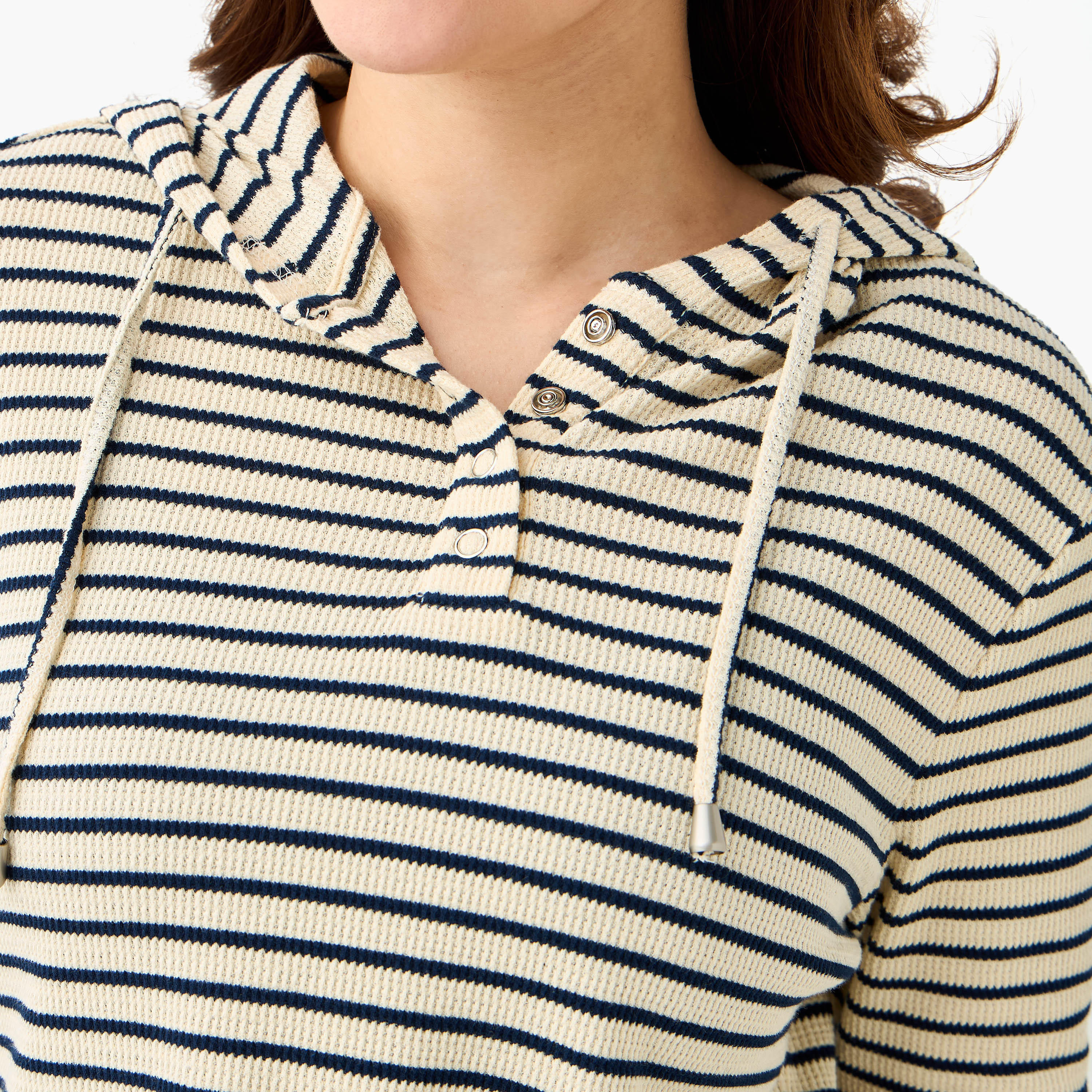 Women Regular Fit Striped Hoodie-women-winterwear-hoodiesandsweatshirts-hoodies-image-5