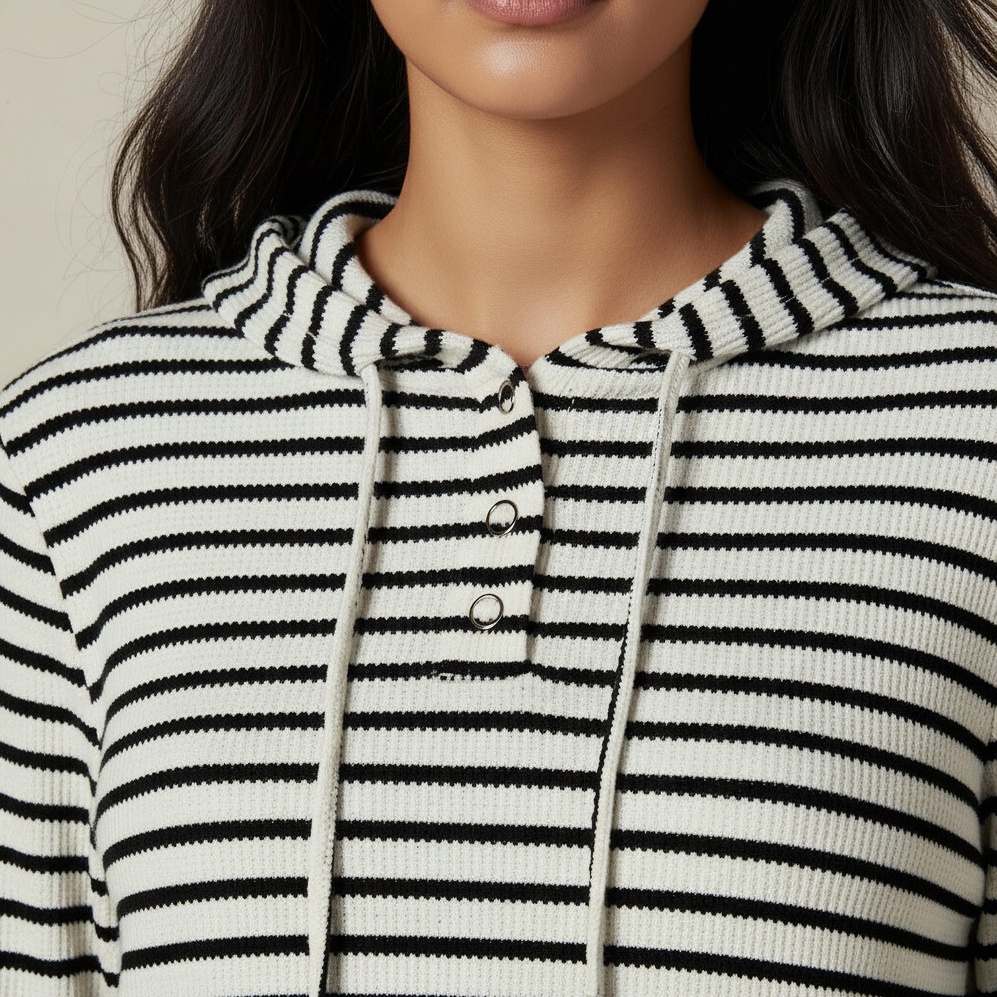 Women Regular Fit Striped Hoodie-women-winterwear-hoodiesandsweatshirts-hoodies-image-3