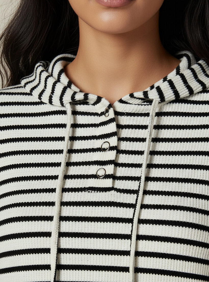 Women Regular Fit Striped Hoodie-women-winterwear-hoodiesandsweatshirts-hoodies-image-3