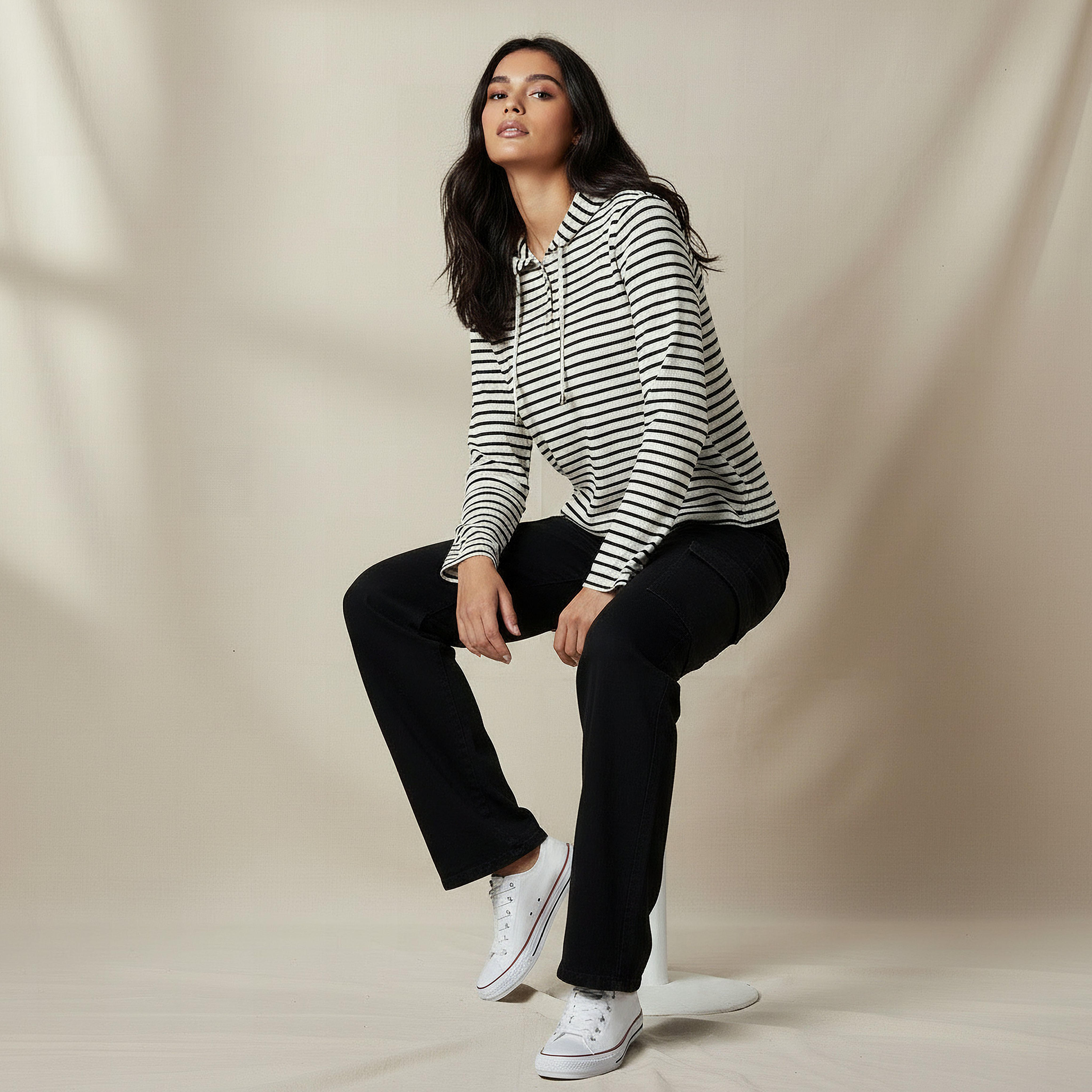 Women Regular Fit Striped Hoodie-women-winterwear-hoodiesandsweatshirts-hoodies-image-5