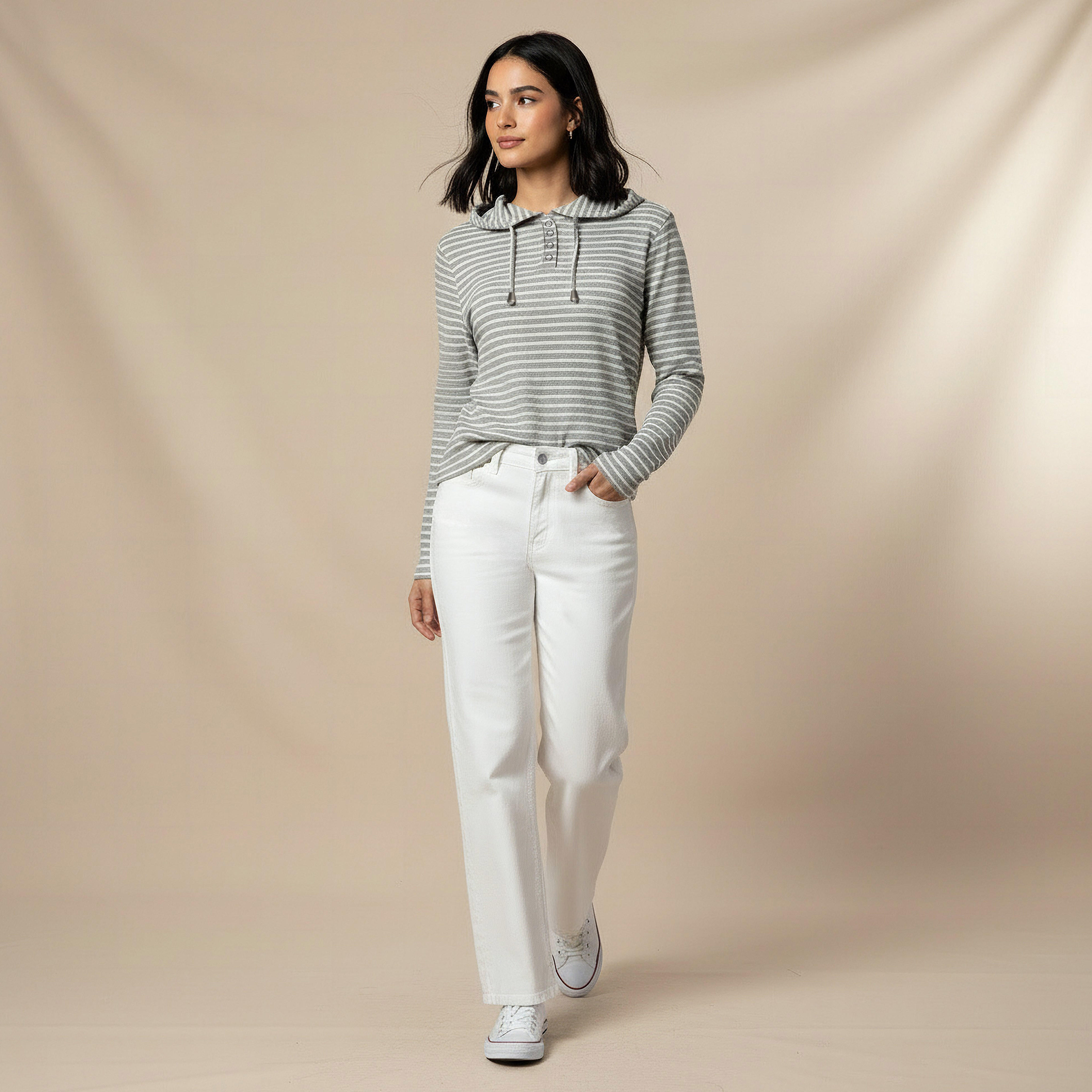 Women Regular Fit Striped Hoodie-women-winterwear-hoodiesandsweatshirts-hoodies-image-2