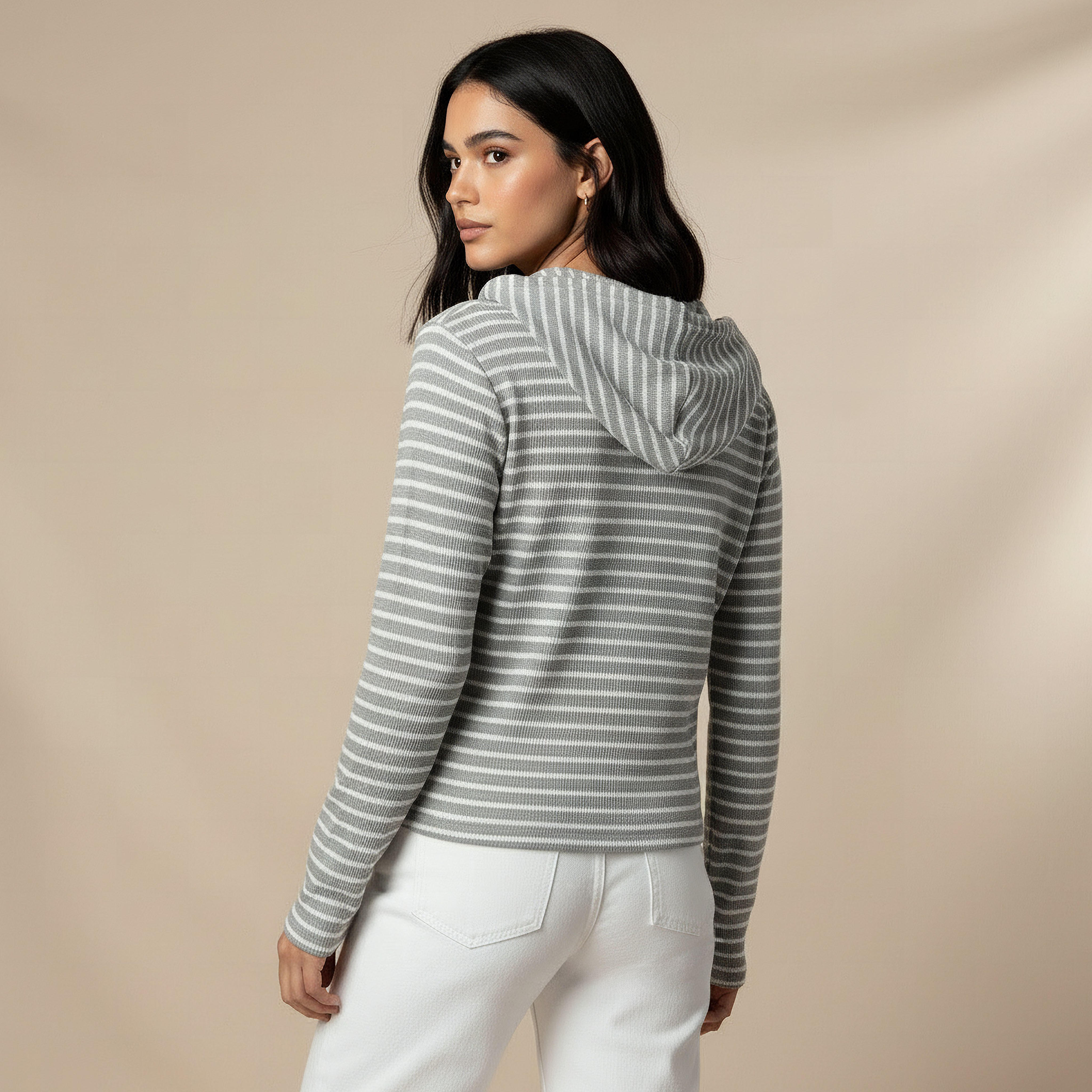 Women Regular Fit Striped Hoodie-women-winterwear-hoodiesandsweatshirts-hoodies-image-3