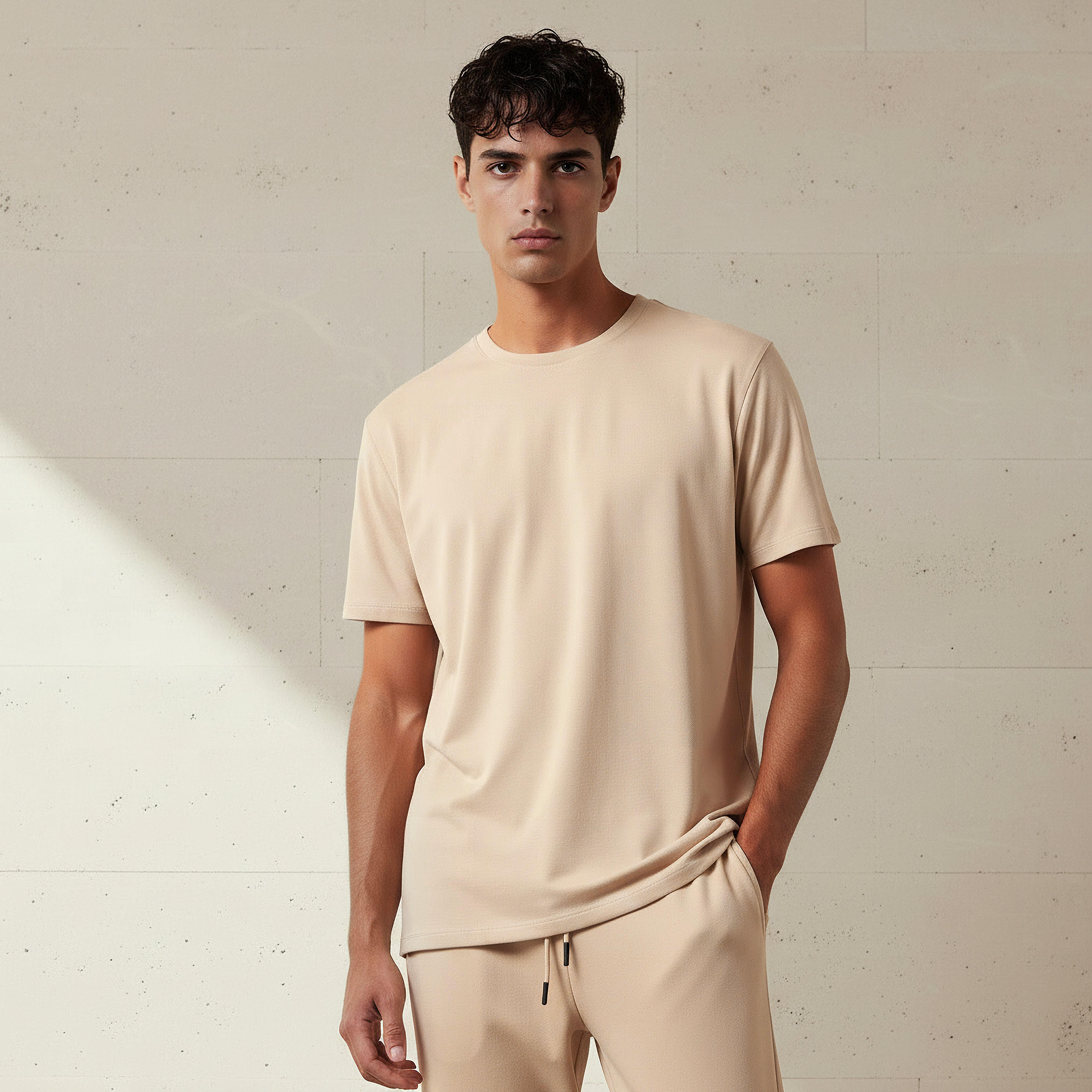 Men Twill T-shirt and Joggers Set-men-clothing-sportswearandactivewear-tracksuits-image-2