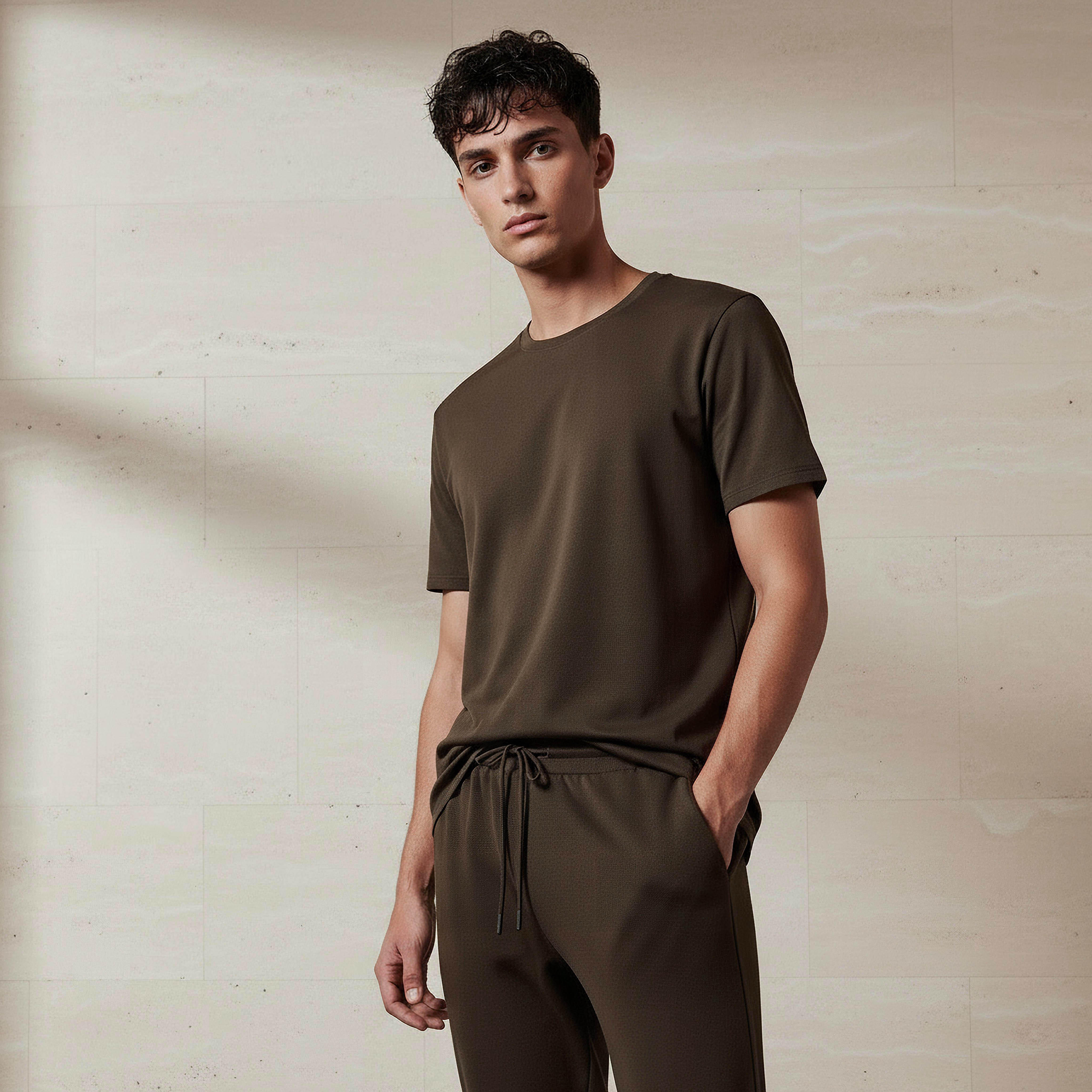Men Twill T-shirt and Joggers Set-men-clothing-sportswearandactivewear-tracksuits-image-2