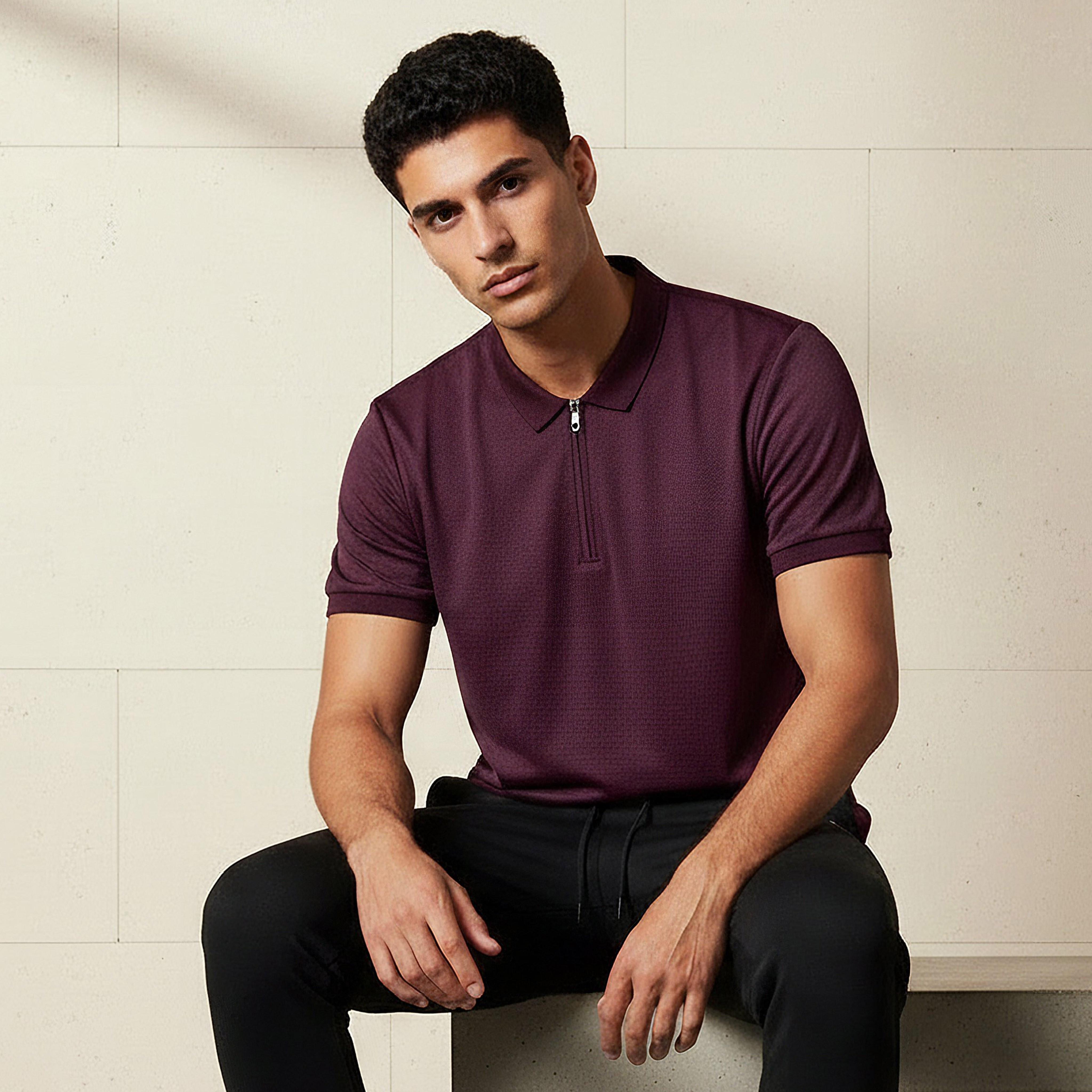 Men Short Sleeves Textured Polo T-shirt-PROMO_SP_KW__4_RGCC_BUY2FOR7_040325-image-1