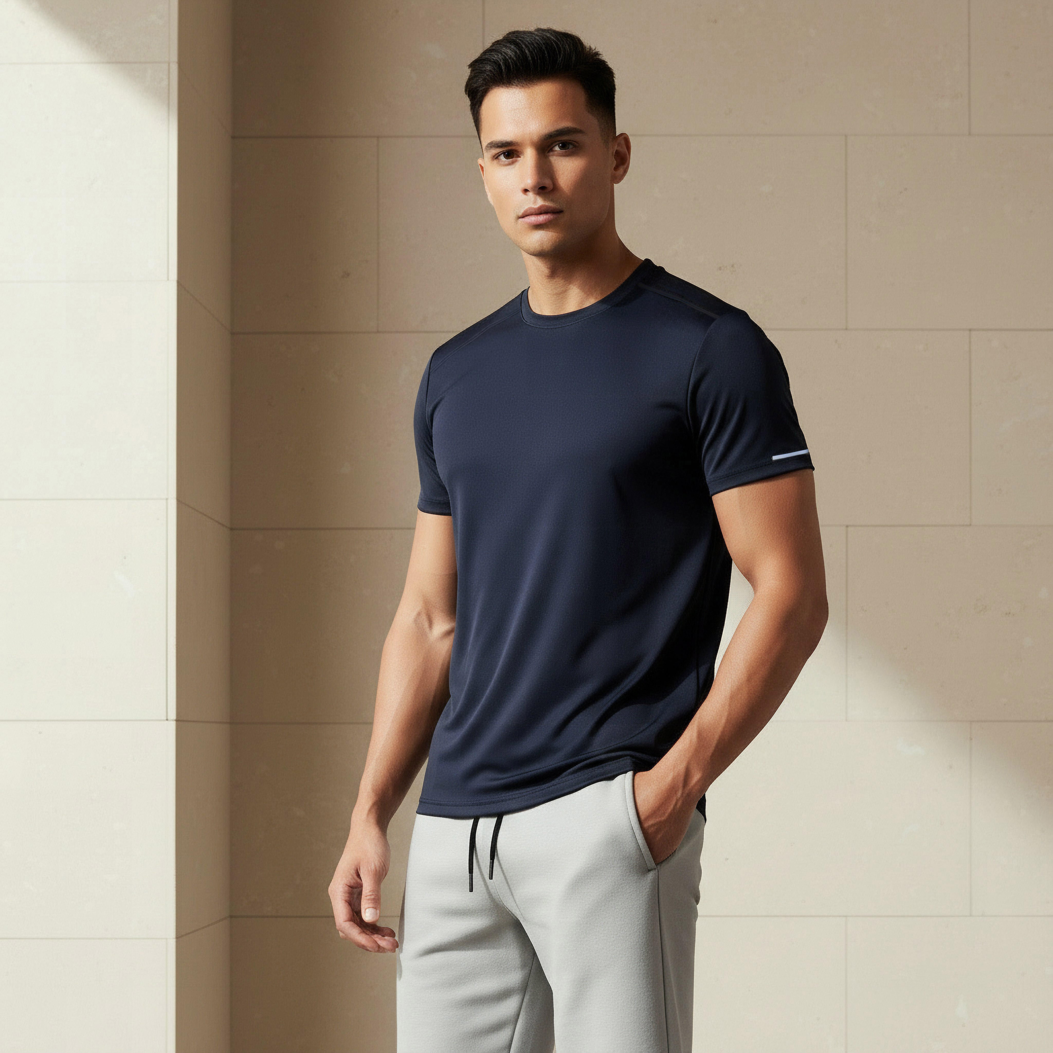 Men Regular Fit Crew Neck Short Sleeve Printed T-shirt-men-clothing-sportswearandactivewear-tshirtsandpolos-image-1