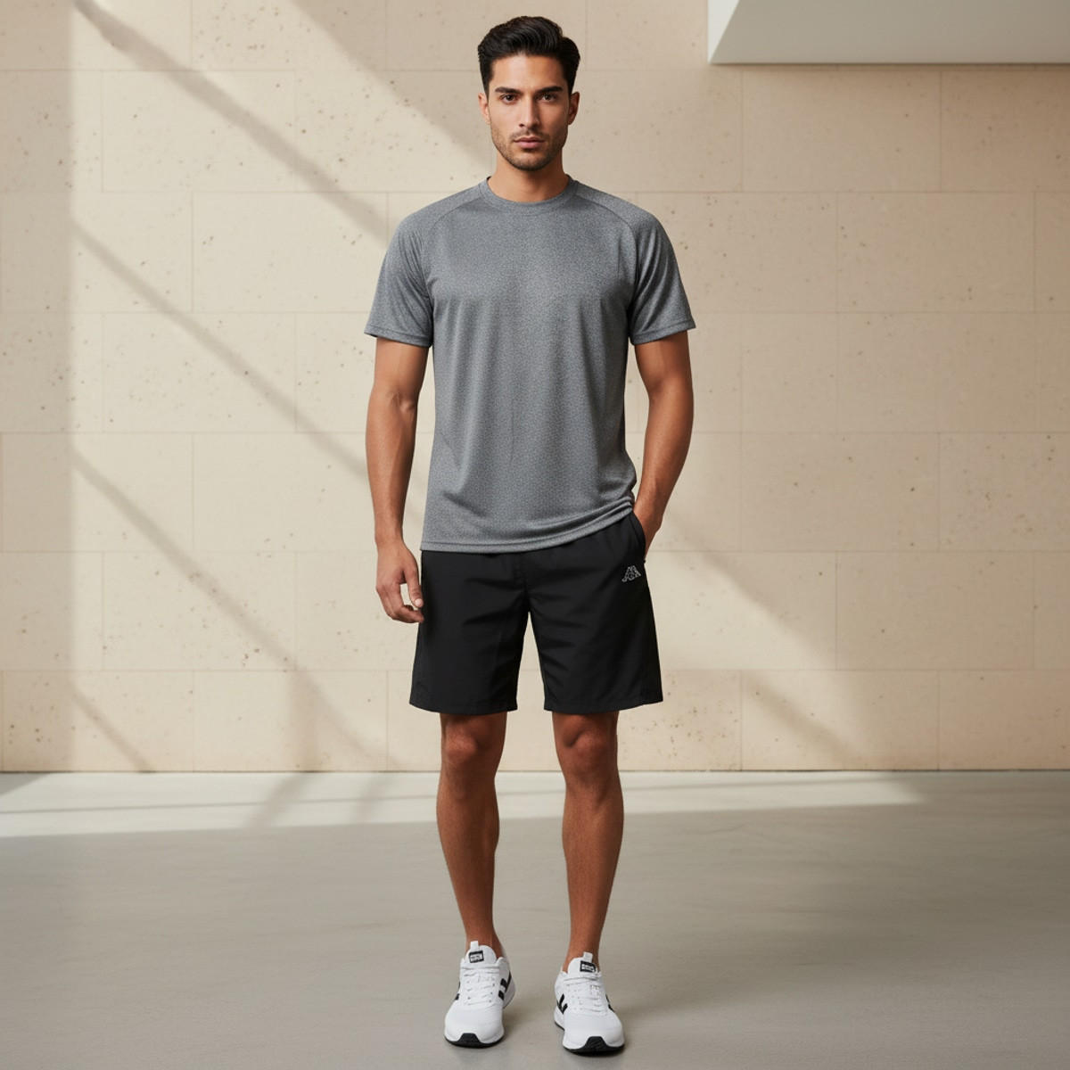 تيشيرت بقصة عادية وياقة ضيقة وأكمام قصيرة للرجال-men-clothing-tshirtsandpolos-tshirts-image-3