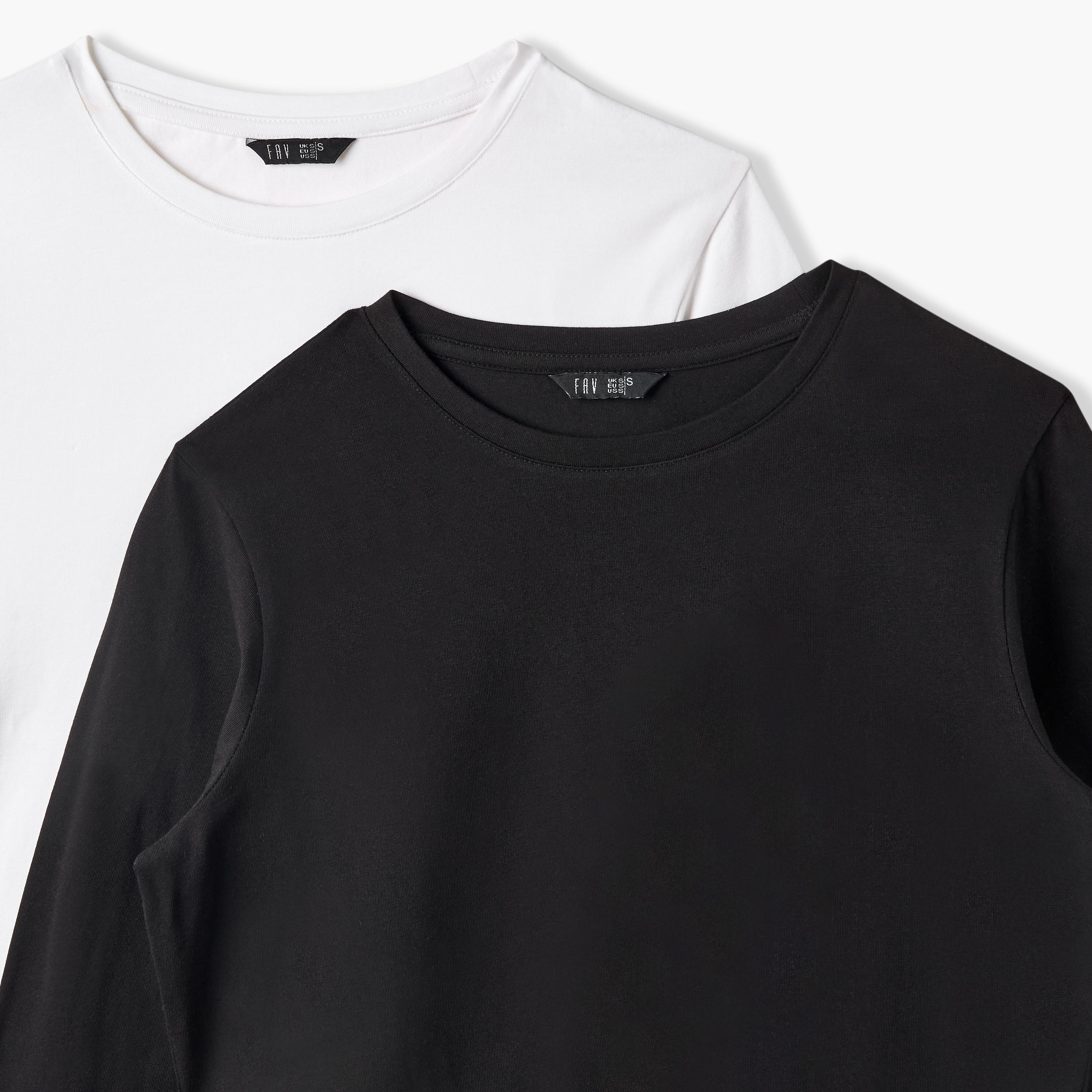 Women Crew Neck Short Sleeve T-shirt - Set of 2-women-clothing-tshirts-image-6