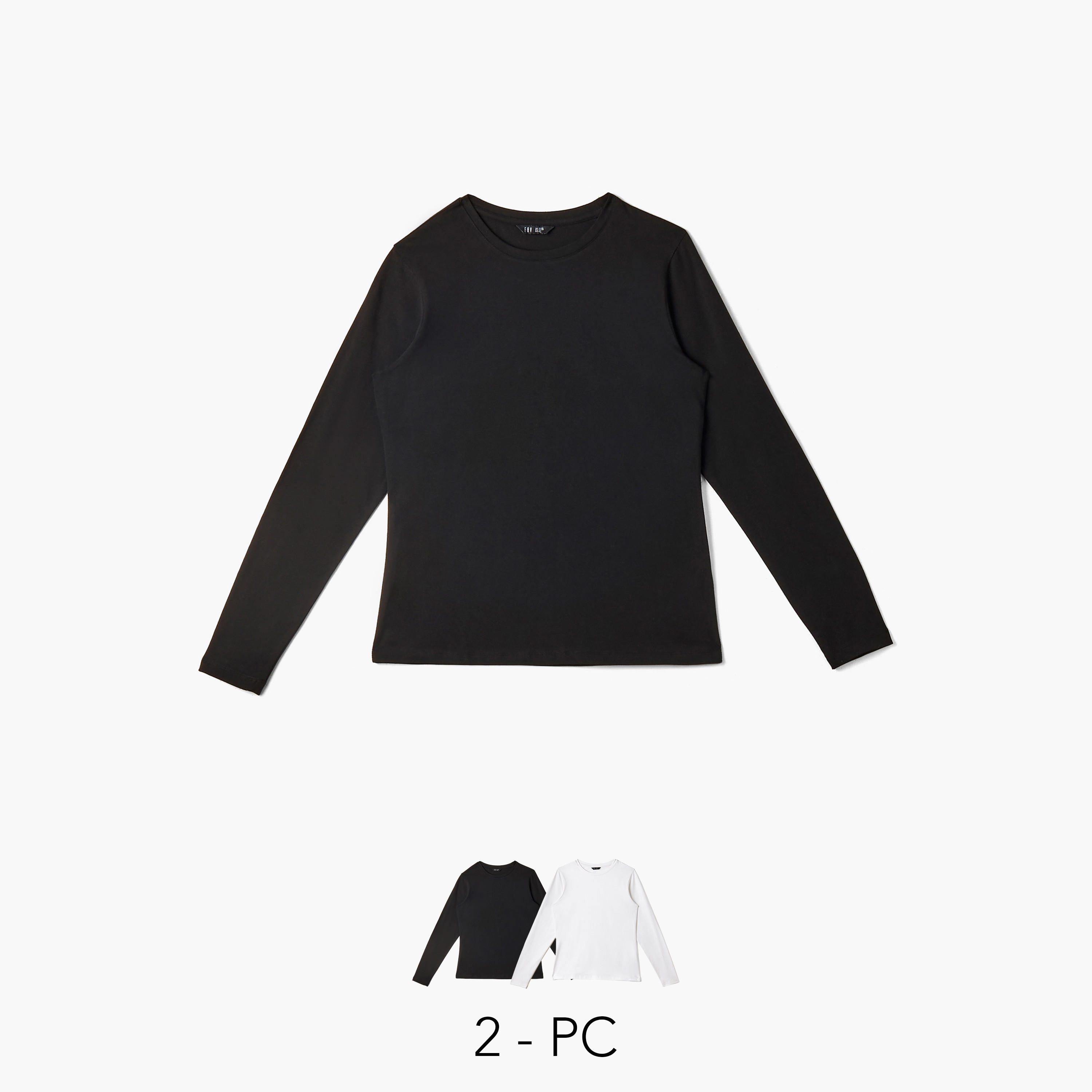 Women Crew Neck Long Sleeve T-shirt-women-clothing-tshirts-image-1