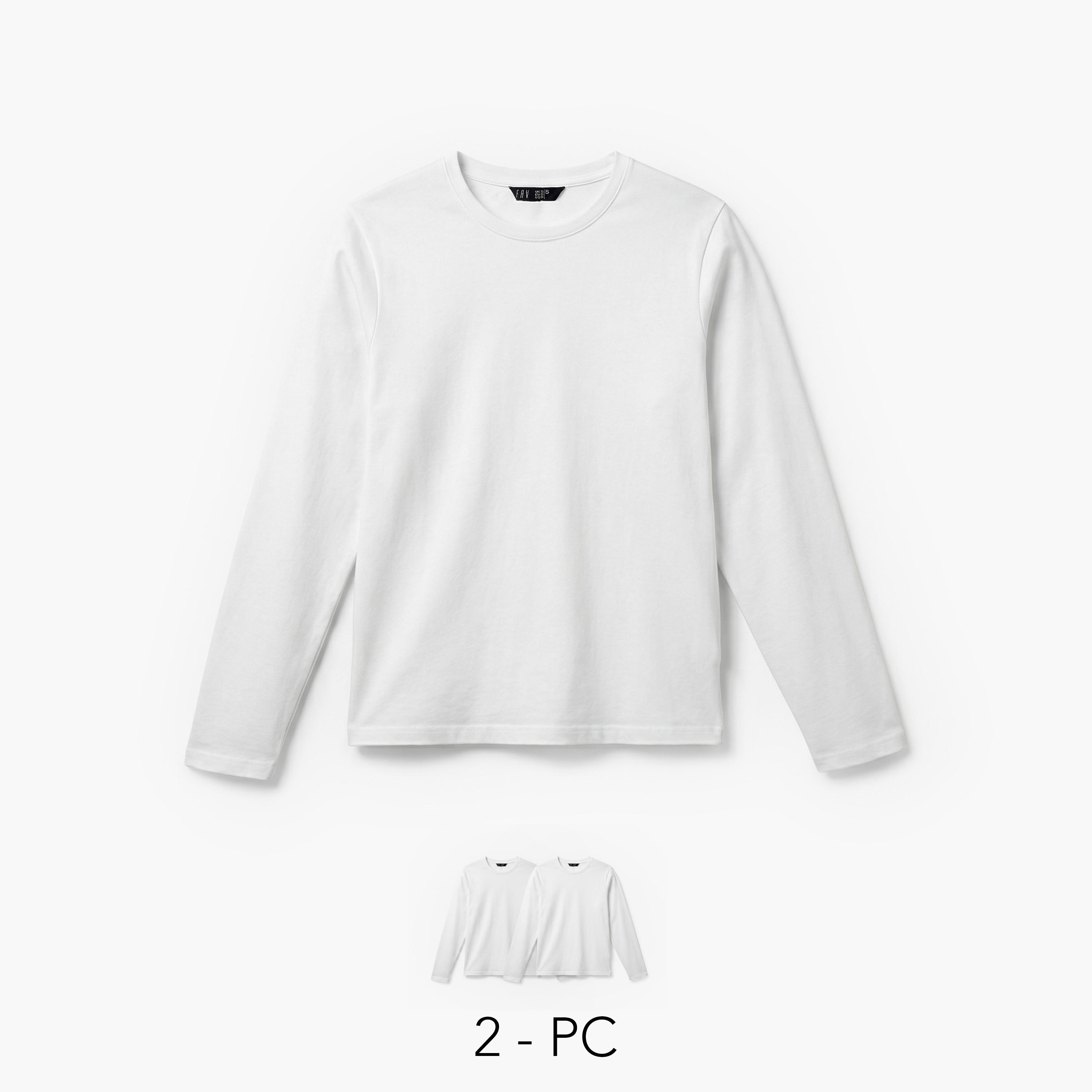 تيشيرت بياقة ضيقة وأكمام طويلة للنساء-women-clothing-tshirts-image-5