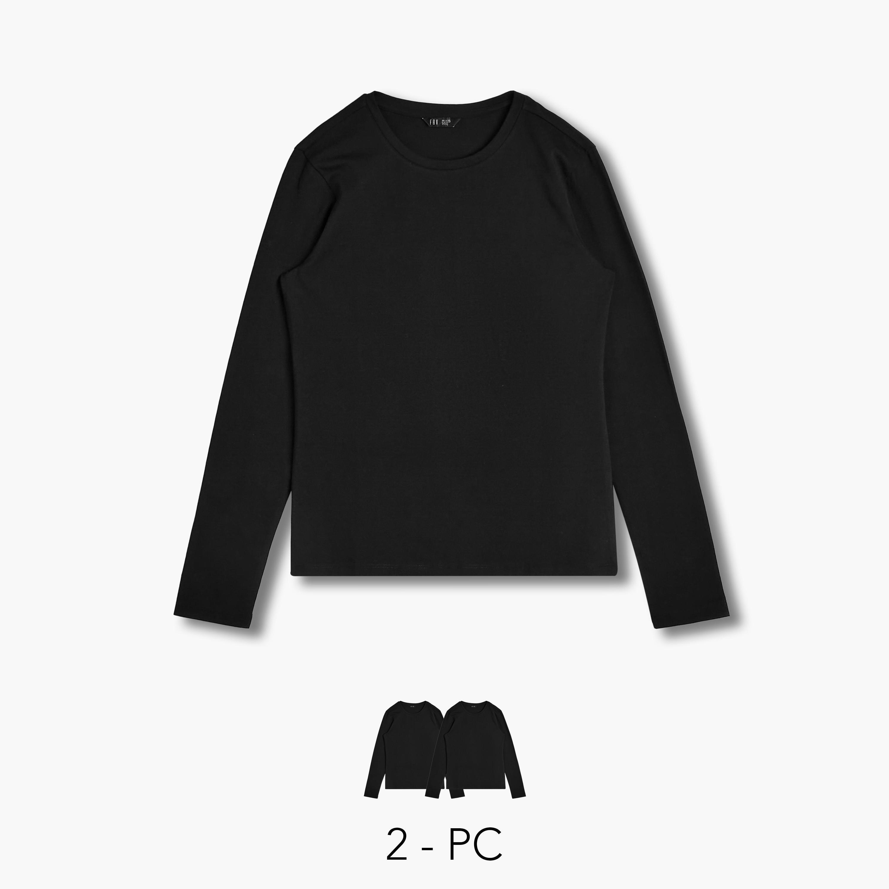 Women Crew Neck Long Sleeve T-shirt-women-clothing-tshirts-image-1
