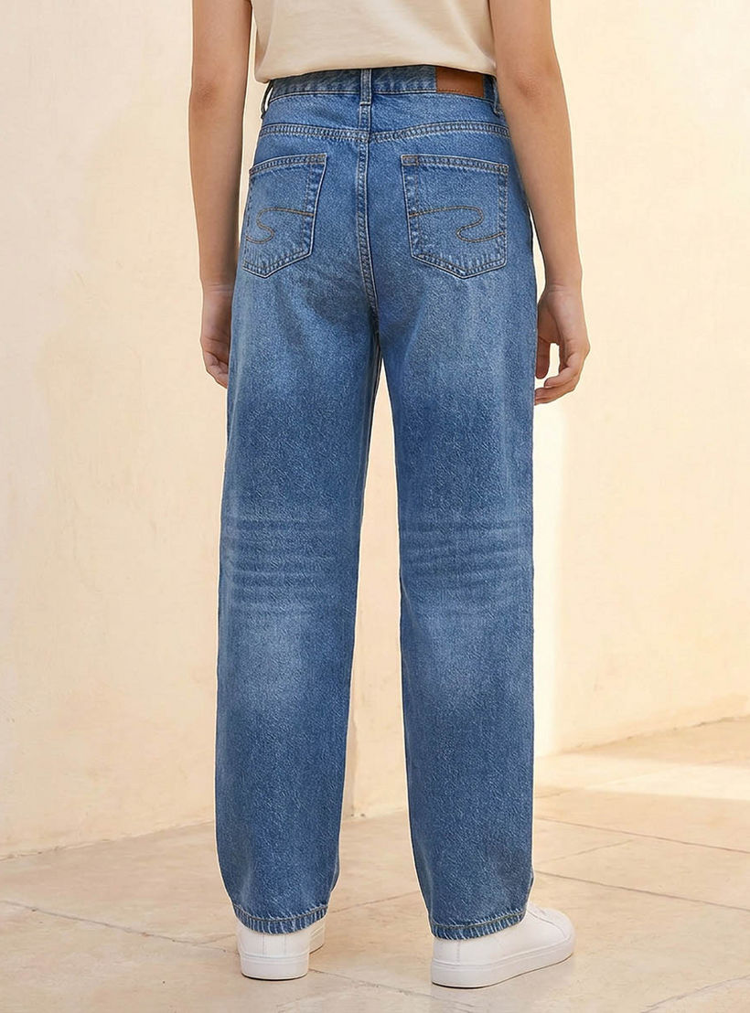 بنطلون جينز بقصّة مستقيمة وخصر مرتفع للنساء من لي كوبر-women-clothing-bottoms-jeans-image-4