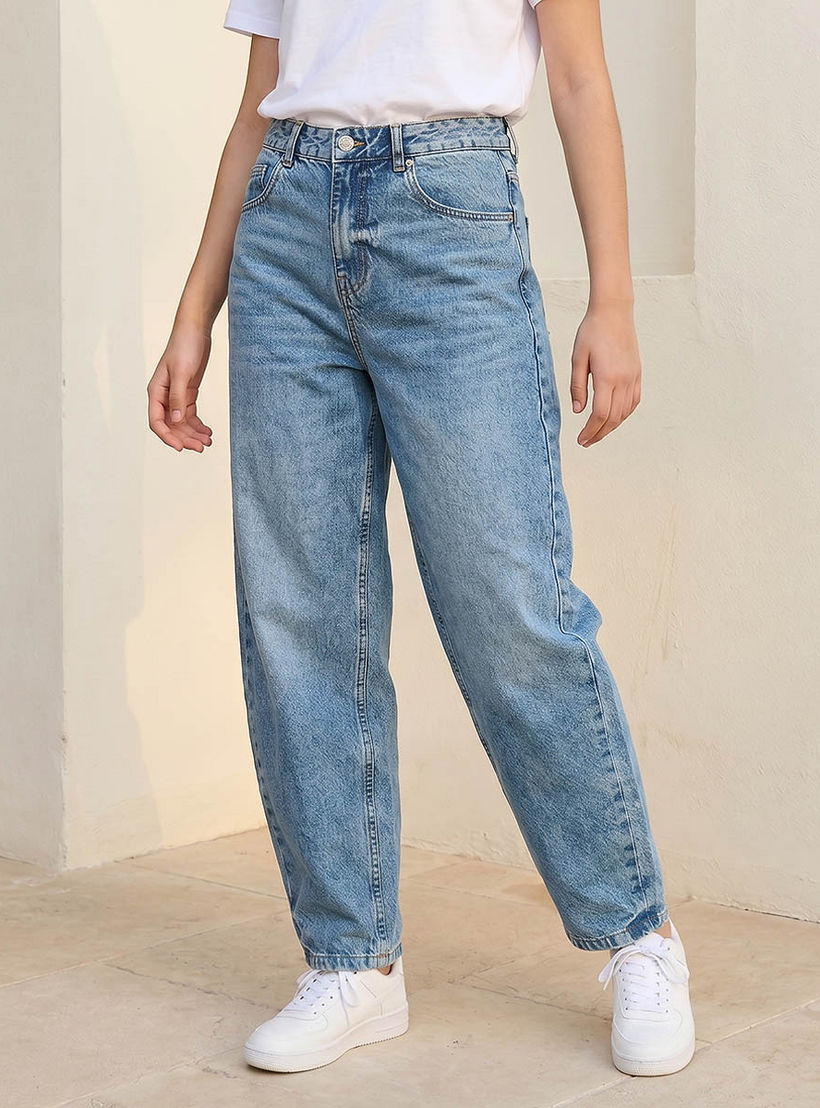 Lee Cooper Women Straight Fit High-Rise Jeans-women-clothing-bottoms-jeans-image-1