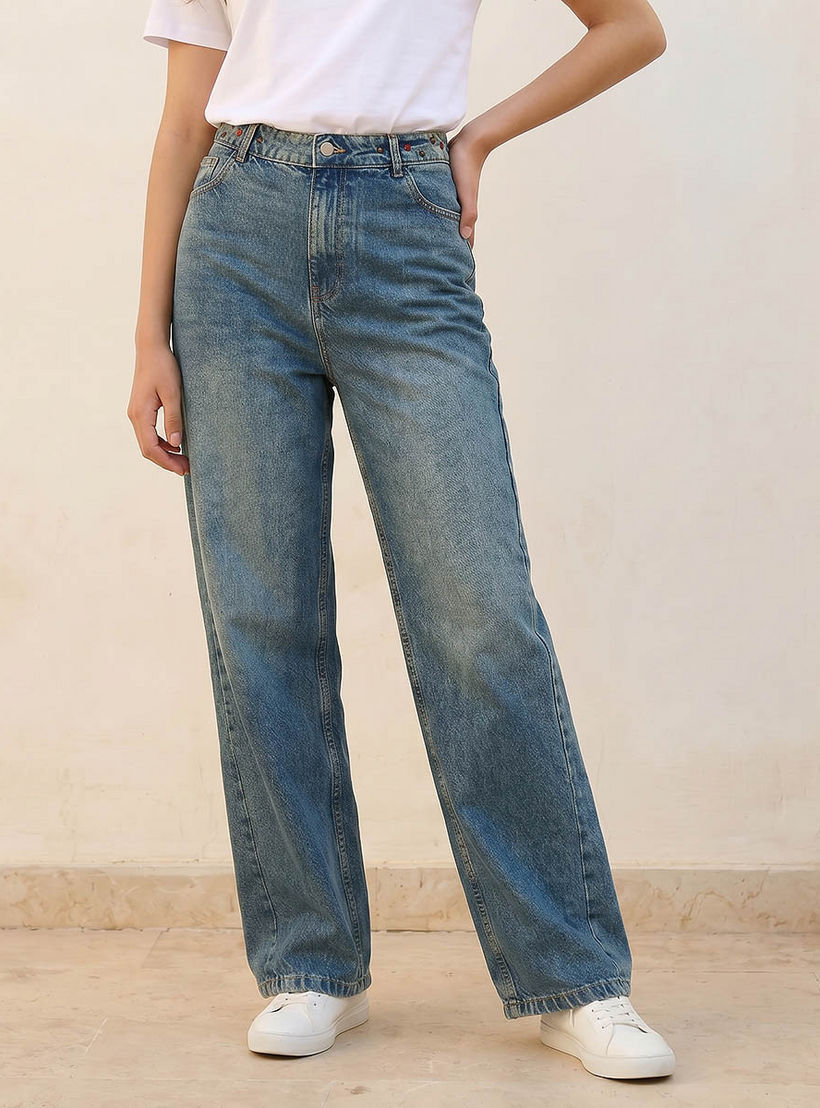 بنطلون جينز بقصّة باجي وخصر مرتفع للنساء من لي كوبر-women-clothing-bottoms-jeans-image-1