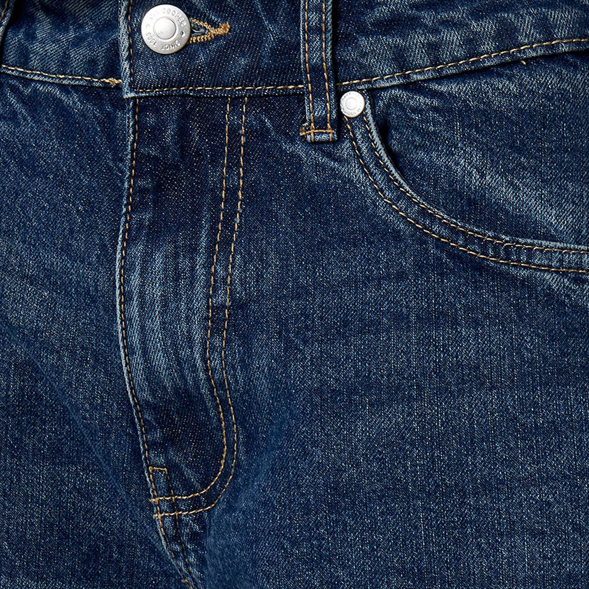 بنطلون جينز قطن واسع الساق بزر إغلاق وجيوب من لي كوبر-women-clothing-bottoms-jeans-image-2