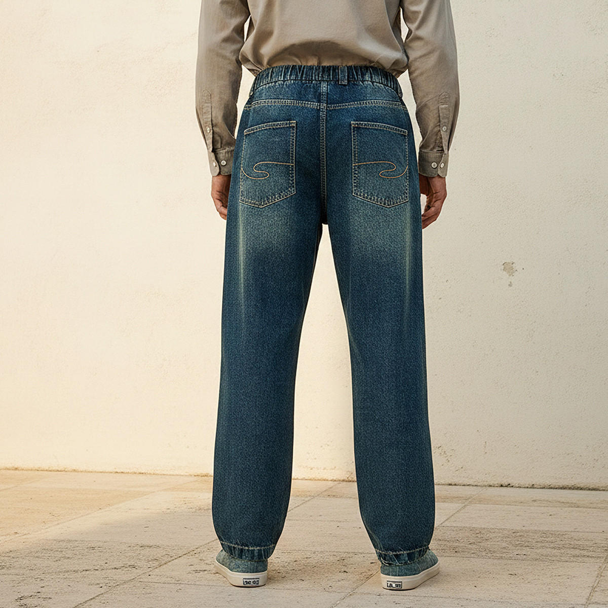 Lee Cooper Baggy Fit Mid-Rise Jeans-men-clothing-bottoms-joggers-image-4