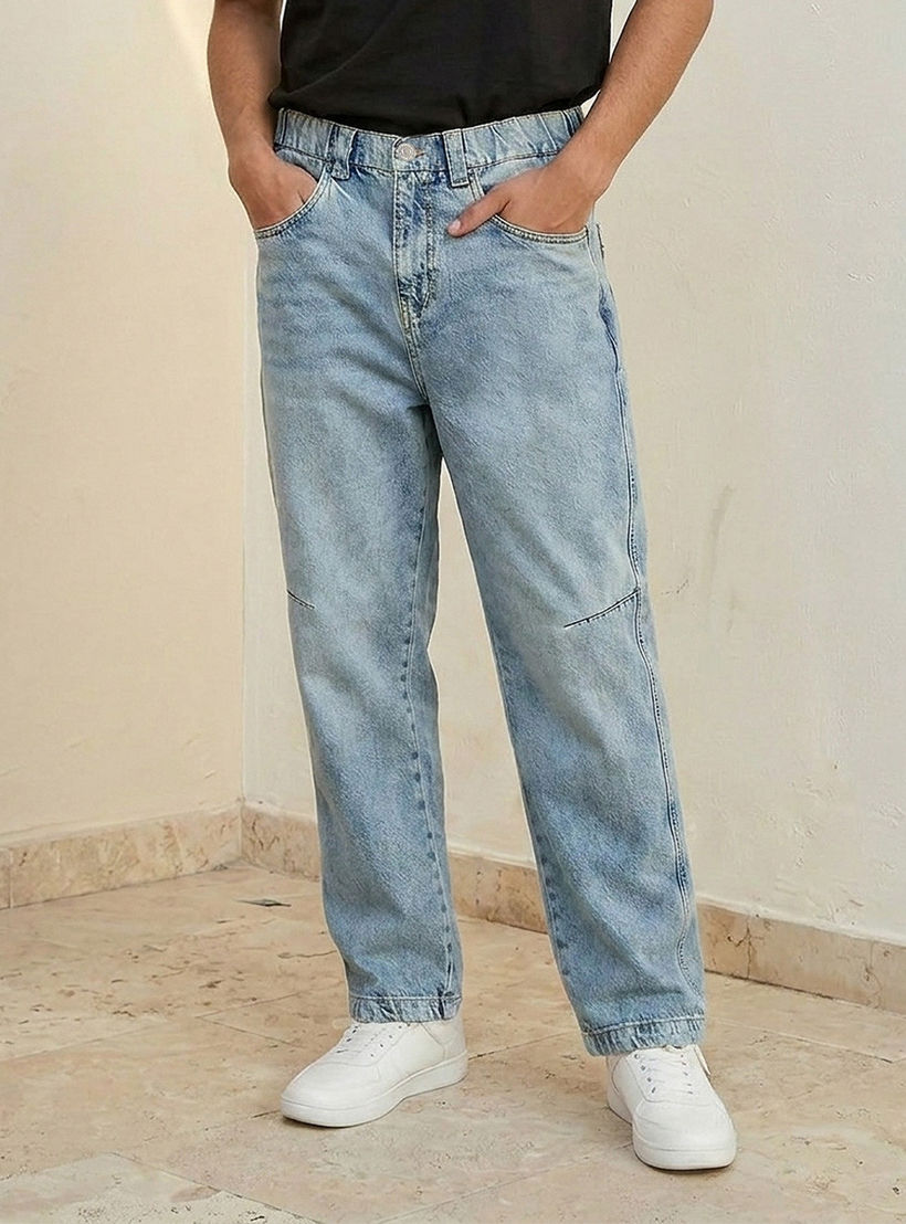 Lee Cooper Baggy Fit Mid-Rise Jeans-men-clothing-bottoms-joggers-image-1