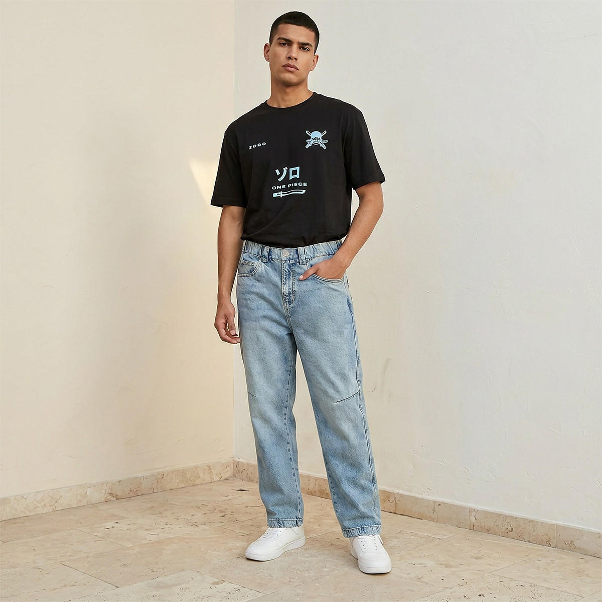 Lee Cooper Baggy Fit Mid-Rise Jeans-men-clothing-bottoms-joggers-image-3