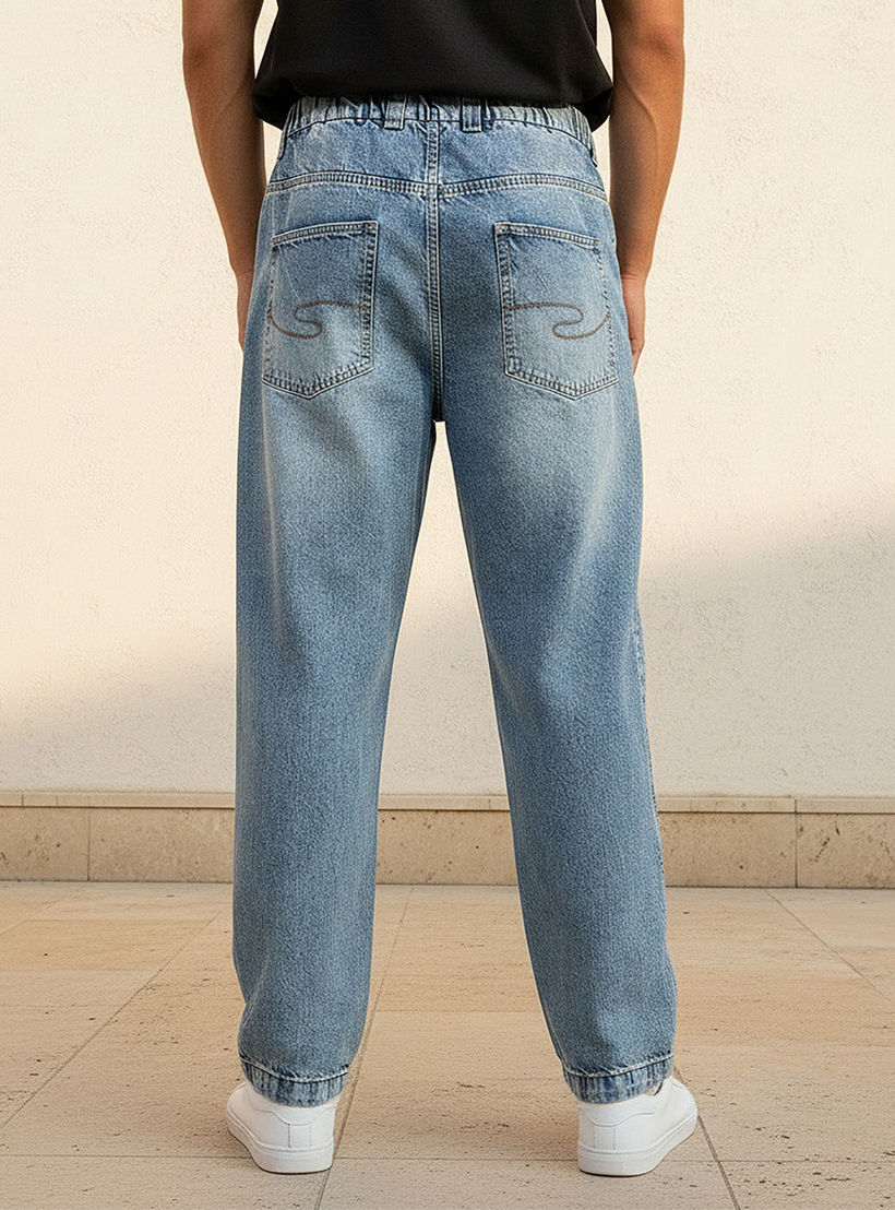 Lee Cooper Baggy Fit Mid-Rise Jeans-men-clothing-bottoms-joggers-image-4