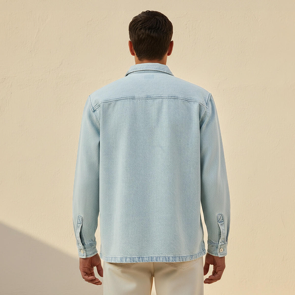 Lee Cooper Relaxed Fit Collared Denim Long Sleeves Shirt-men-clothing-shirts-image-4