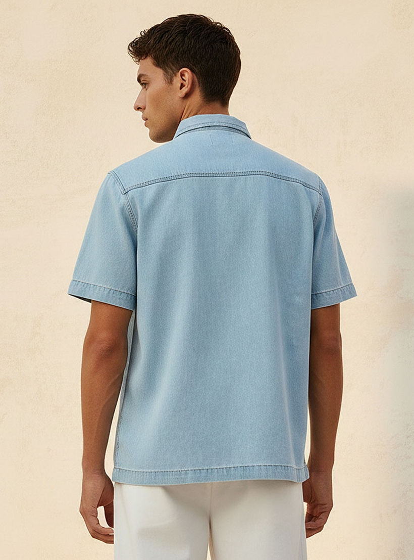 Lee Cooper Relaxed Fit Collared Short Sleeves Shirt-men-clothing-shirts-image-4