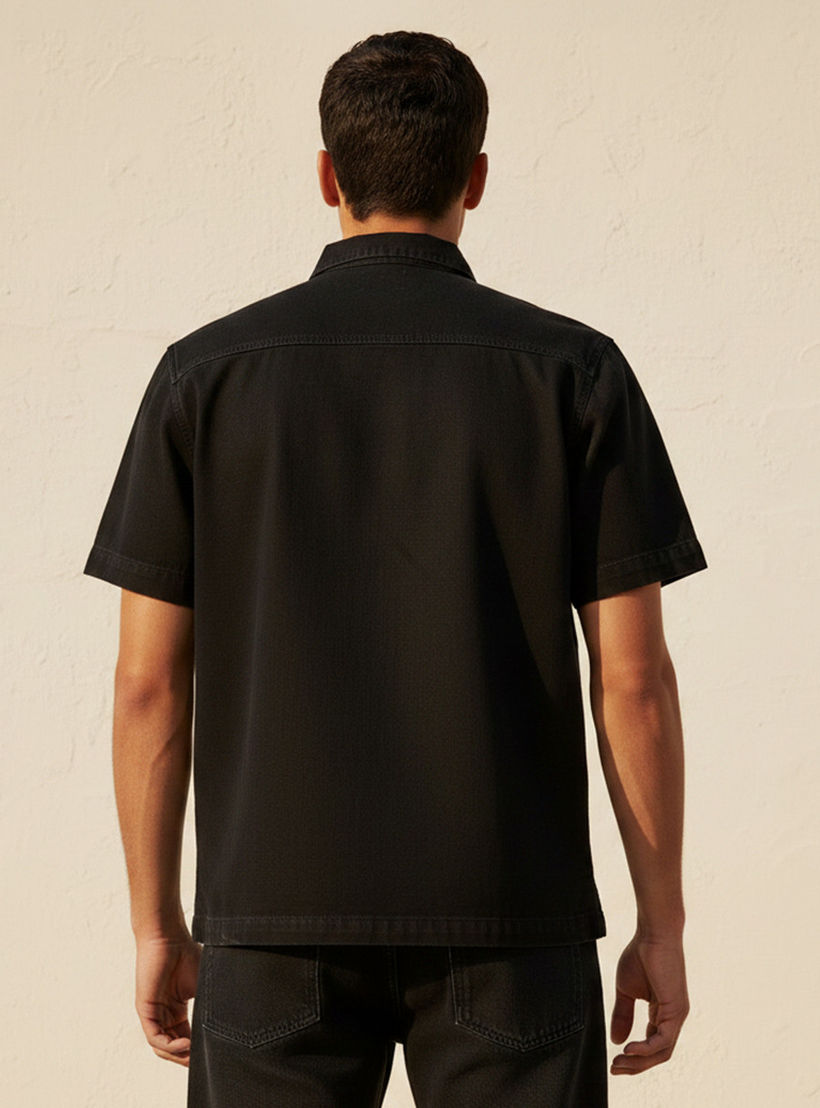 Lee Cooper Relaxed Fit Collared Short Sleeves Shirt-men-clothing-shirts-image-4