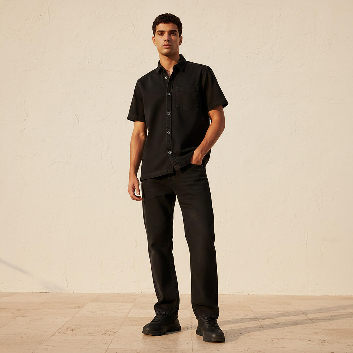 Lee Cooper Relaxed Fit Collared Short Sleeves Shirt-men-clothing-shirts-image-3