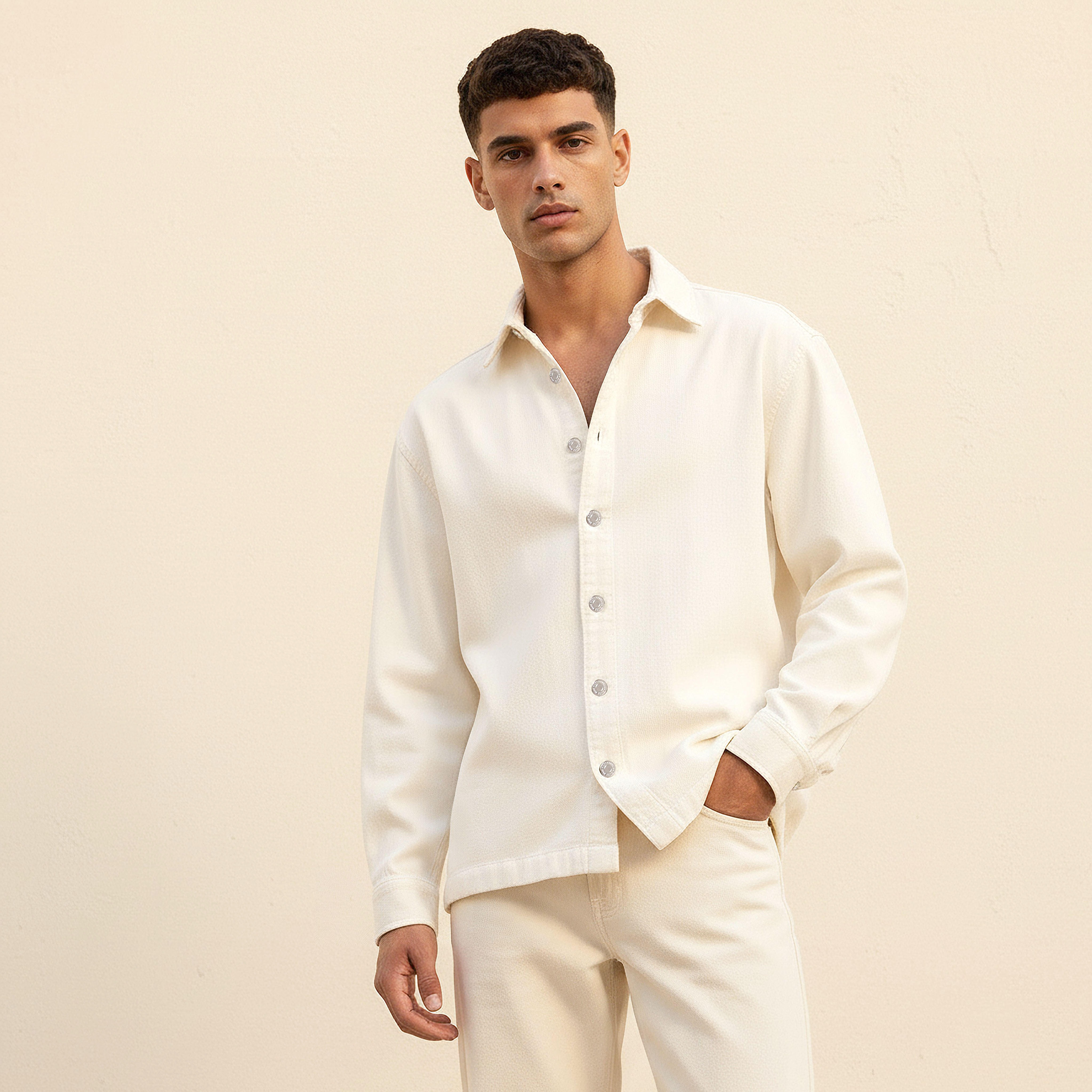 Lee Cooper Men Regular Fit Collared Long Sleeve Shirt-men-clothing-shirts-image-1