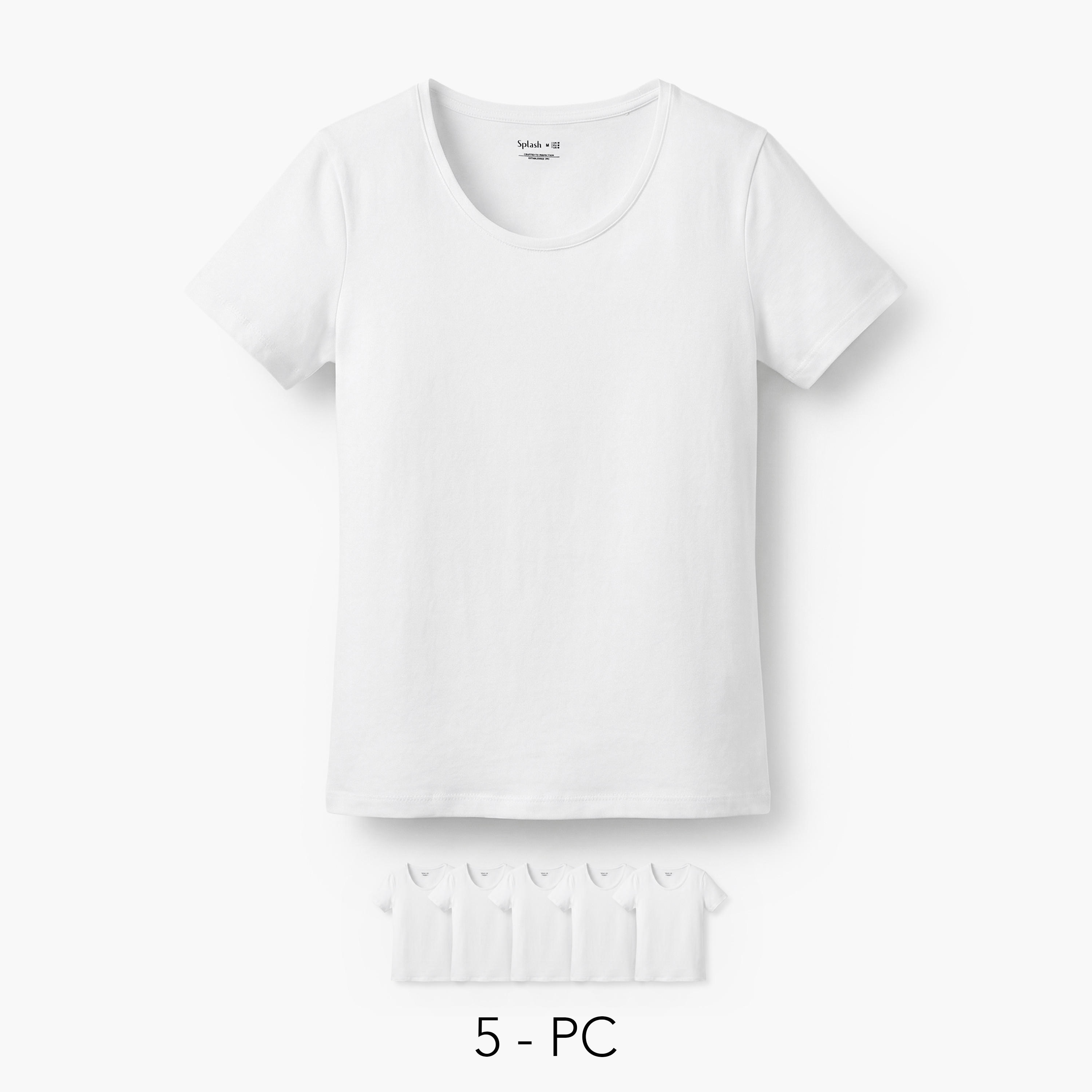 Men Short Sleeves Cotton Vest - Pack of 5-men-clothing-tshirtsandpolos-vests-image-1