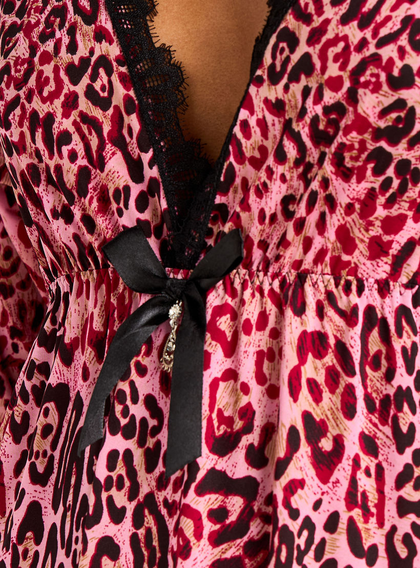 Night Dress with Animal Print and Lace Detail-women-clothing-nightwear-nighties-image-4