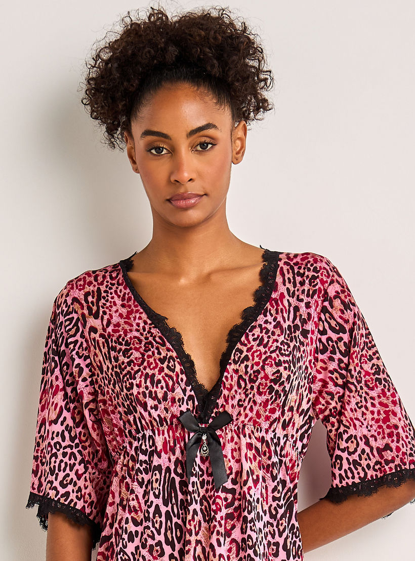 Night Dress with Animal Print and Lace Detail-women-clothing-nightwear-nighties-image-6
