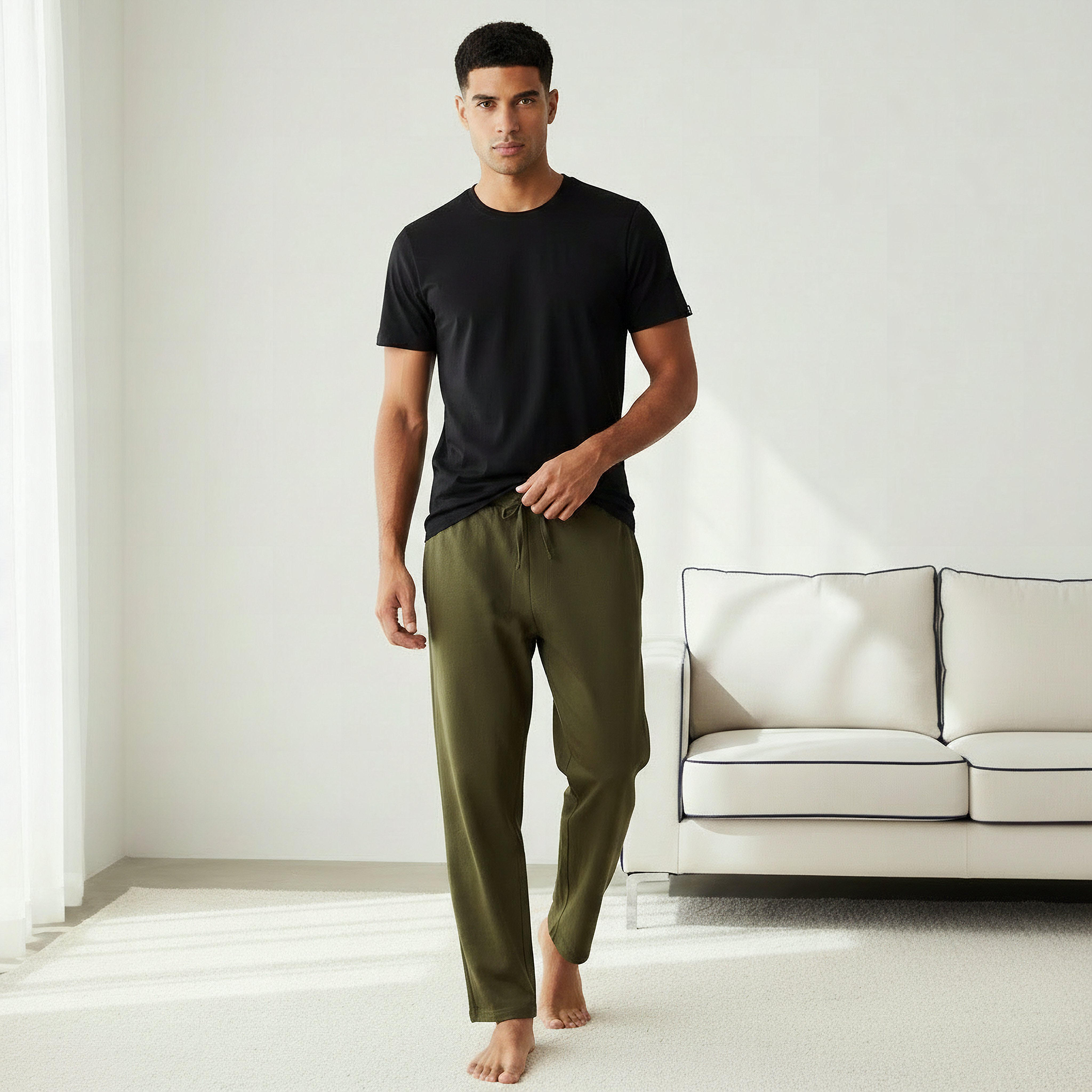 طقم بيجاما قطن للرجال-men-clothing-nightwear-sets-image-1