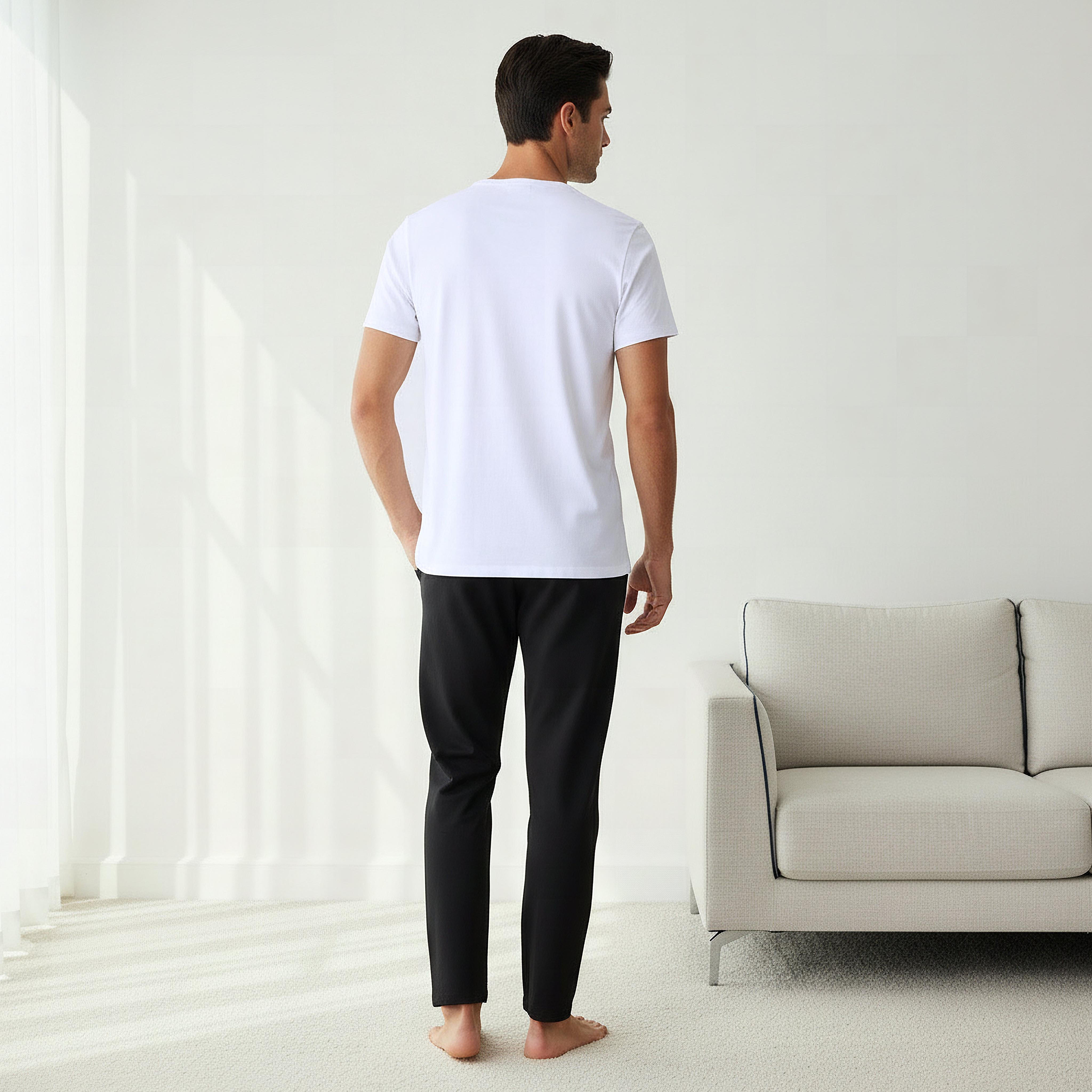 Men Cotton Henley Neck Nightwear Set-men-clothing-nightwear-sets-image-4