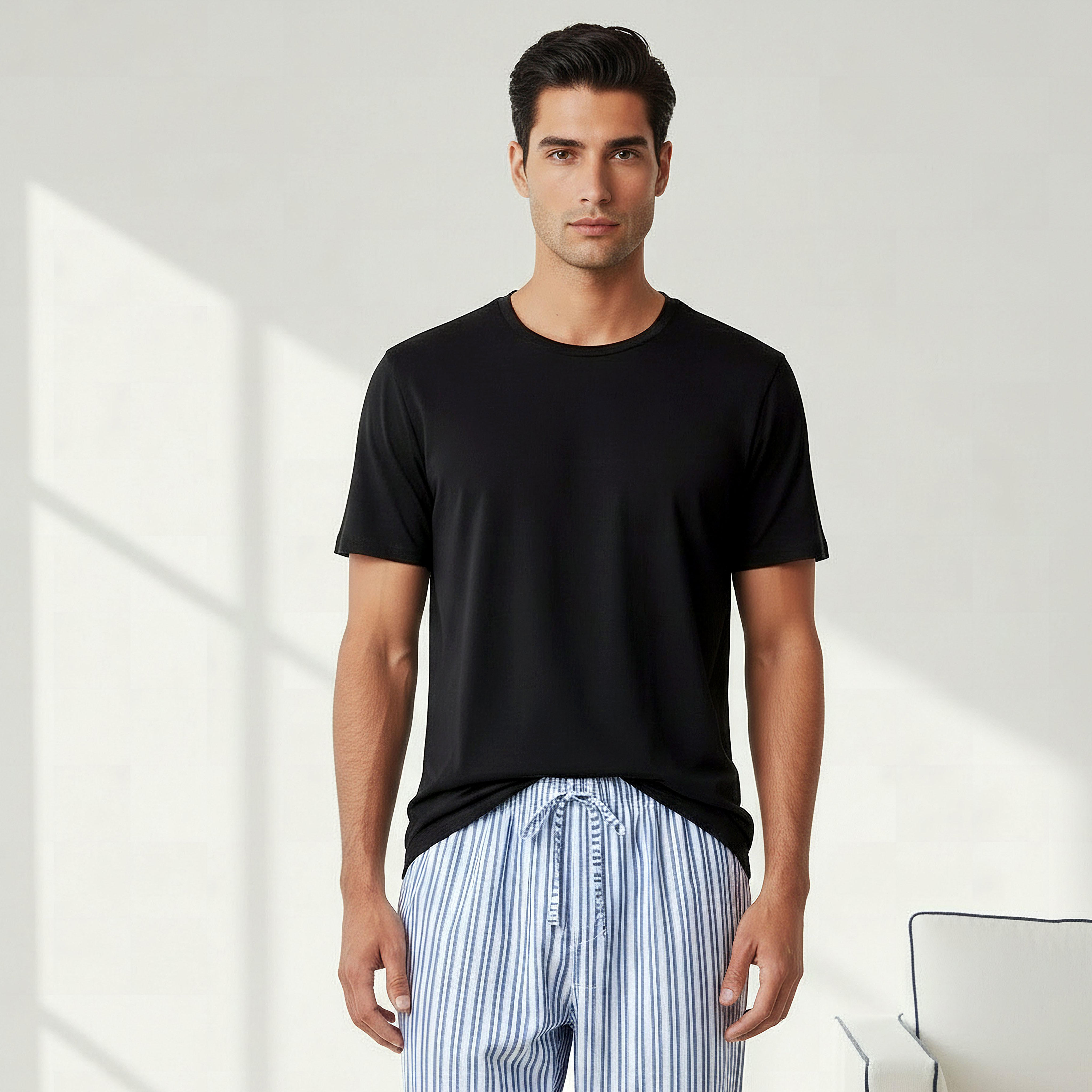 Men Cotton Striped Nightwear Set-men-clothing-nightwear-sets-image-3