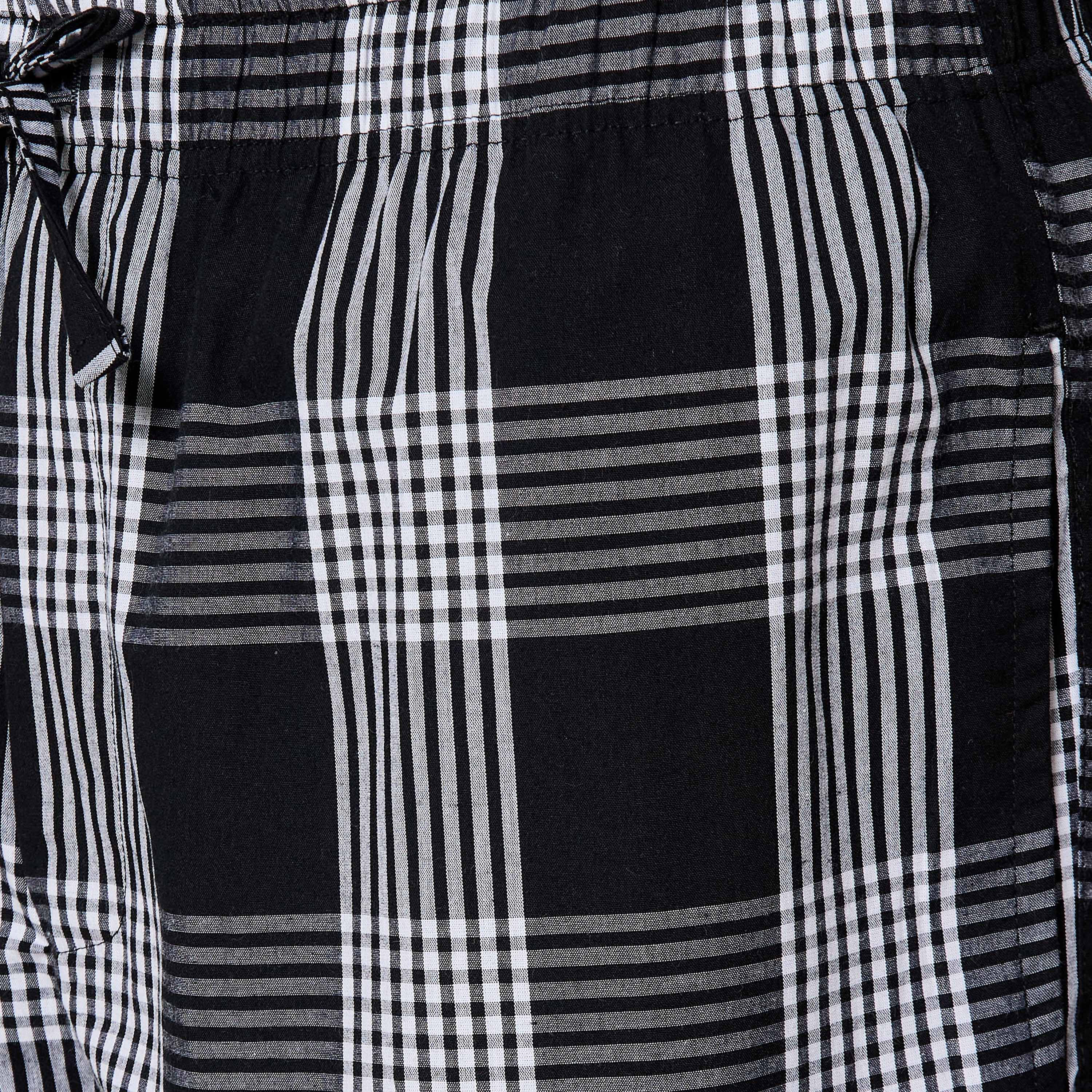 طقم بيجاما قطن رجالي كاروهات برباط خصر-men-clothing-nightwear-sets-image-6