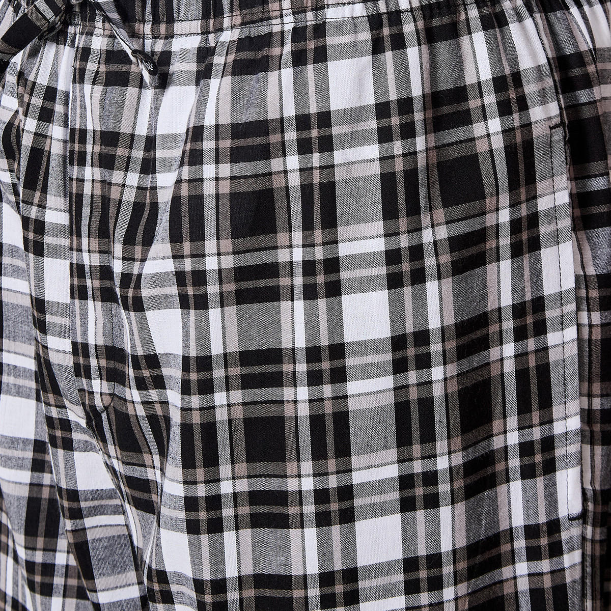 طقم بيجاما قطن رجالي كاروهات برباط خصر-men-clothing-nightwear-sets-image-6
