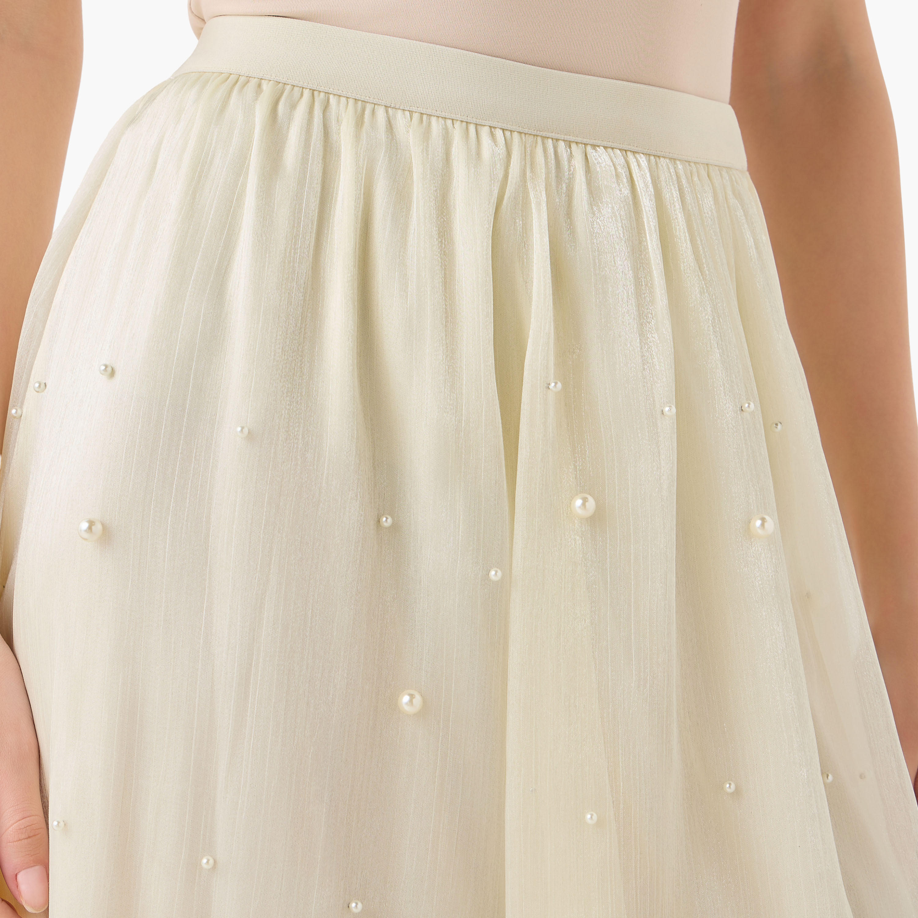 Midi A-line Skirt with Elasticated Waistband-women-clothing-bottoms-skirts-image-2