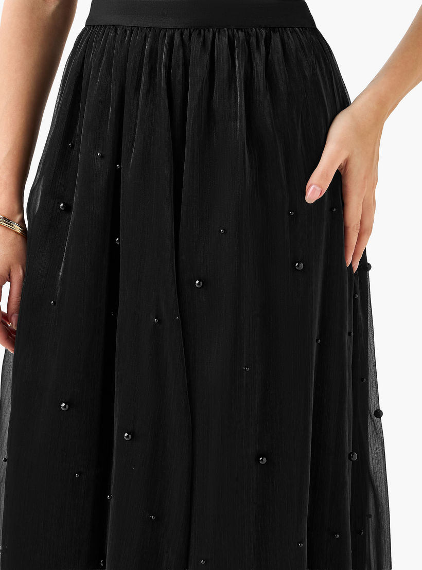 تنورة إيه لاين ميدي بخصر مطاطي-women-clothing-bottoms-skirts-image-4