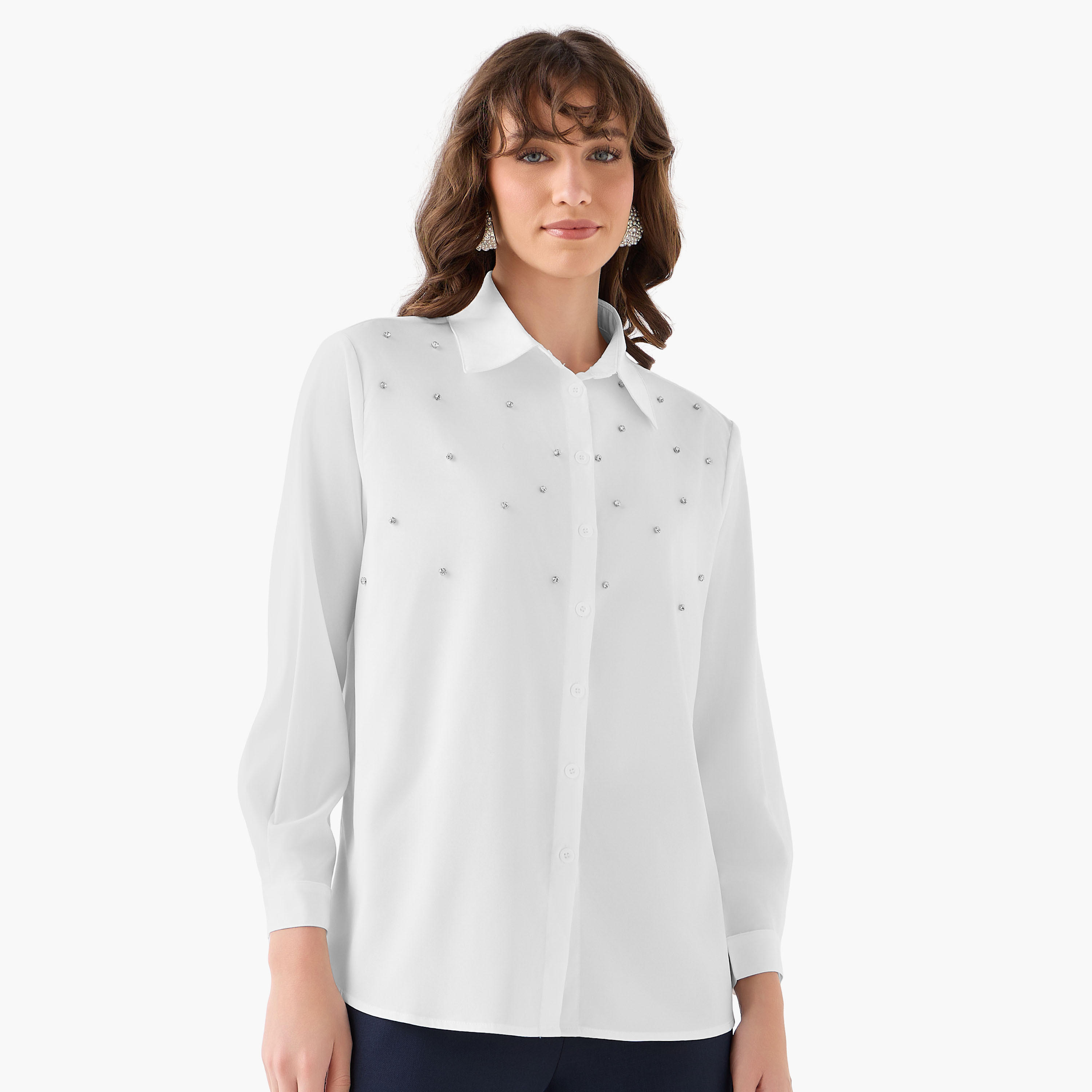 Shirt with Stone Embellishment-women-clothing-shirtsandblouses-shirts-image-5