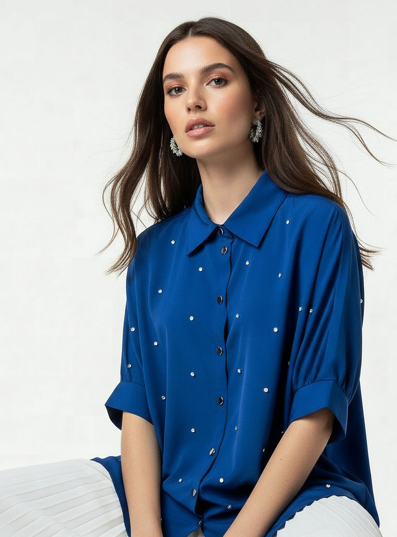 Kaftan Shirt with Embellished Detail-women-clothing-shirtsandblouses-shirts-image-4