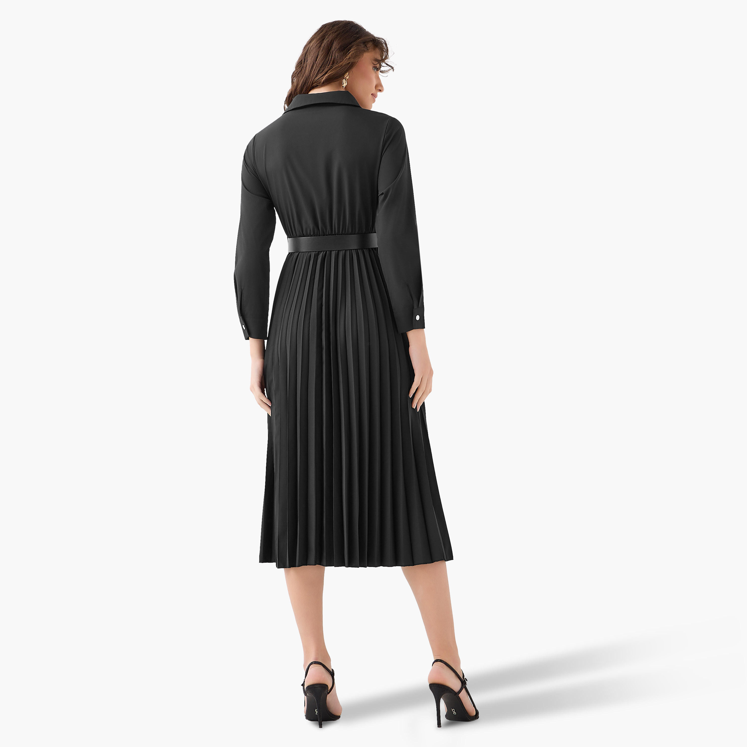 فستان قميص ميدي بحزام-women-clothing-dresses-image-4