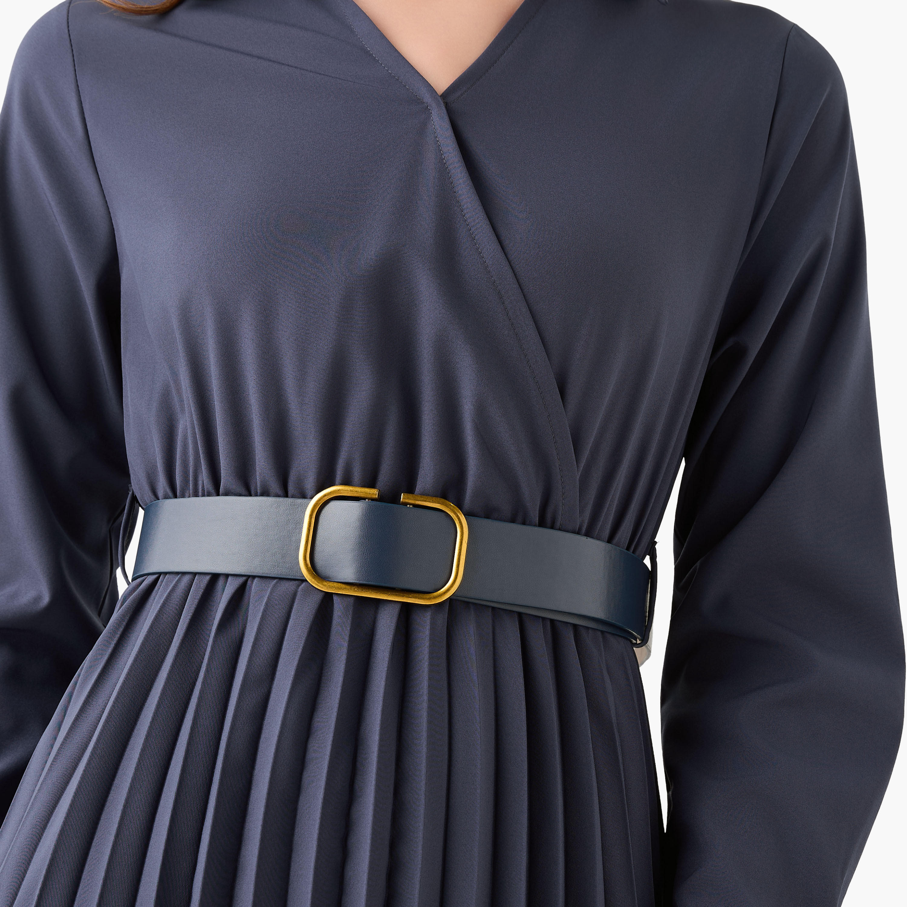 Midi Shirt Dress with Belt-women-clothing-dresses-image-2