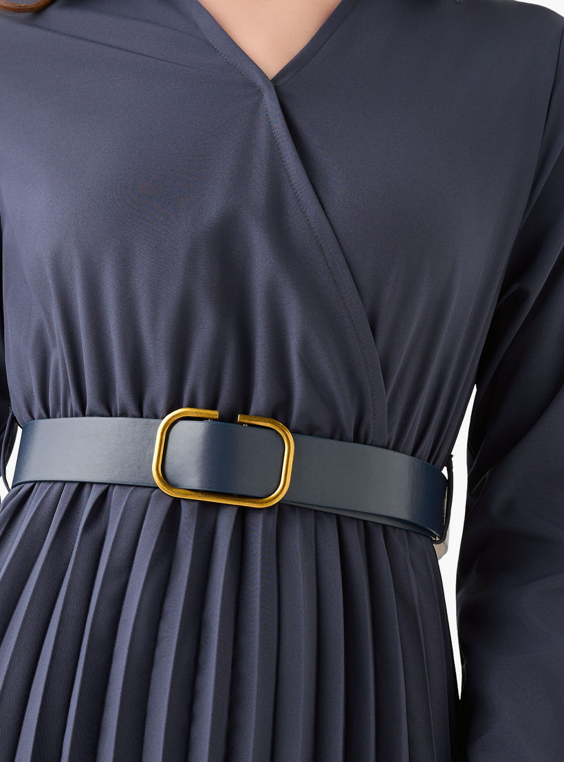 Midi Shirt Dress with Belt-women-clothing-dresses-image-2