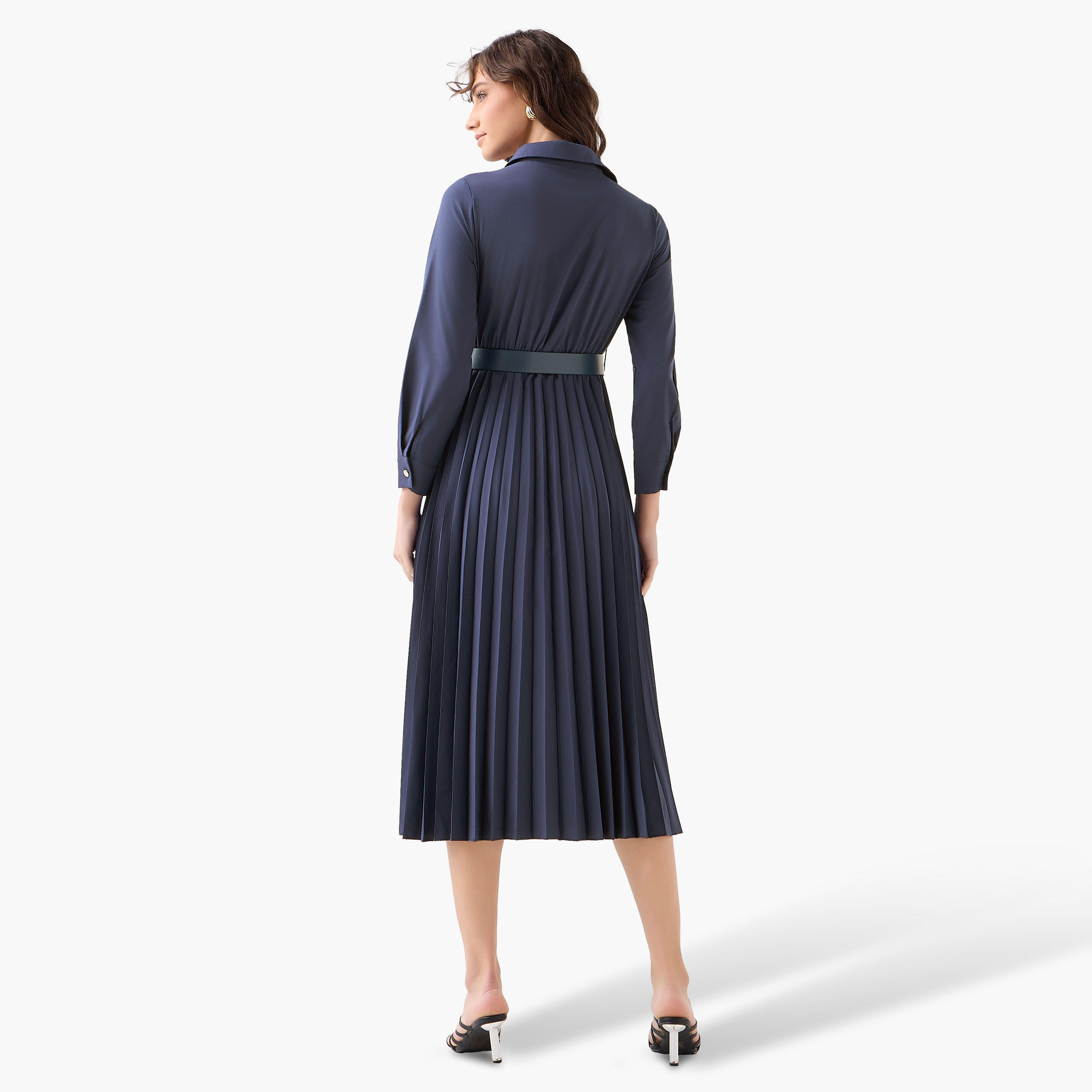 Midi Shirt Dress with Belt-women-clothing-dresses-image-4