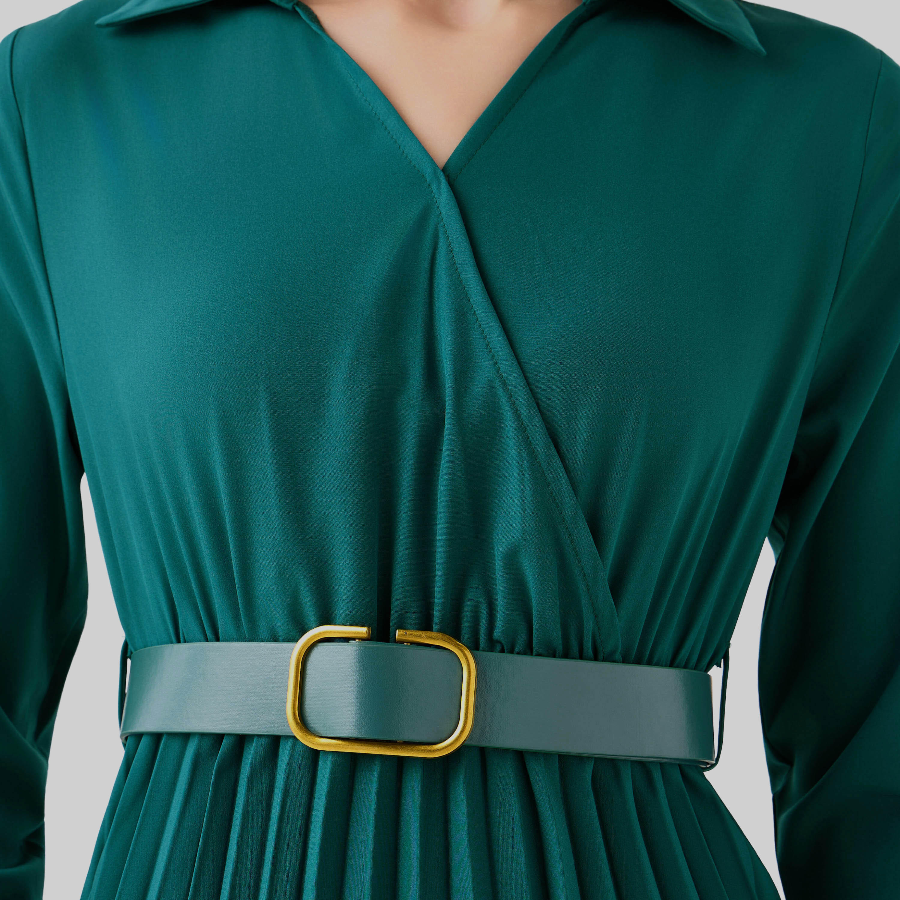 فستان قميص ميدي بحزام-women-clothing-dresses-image-2