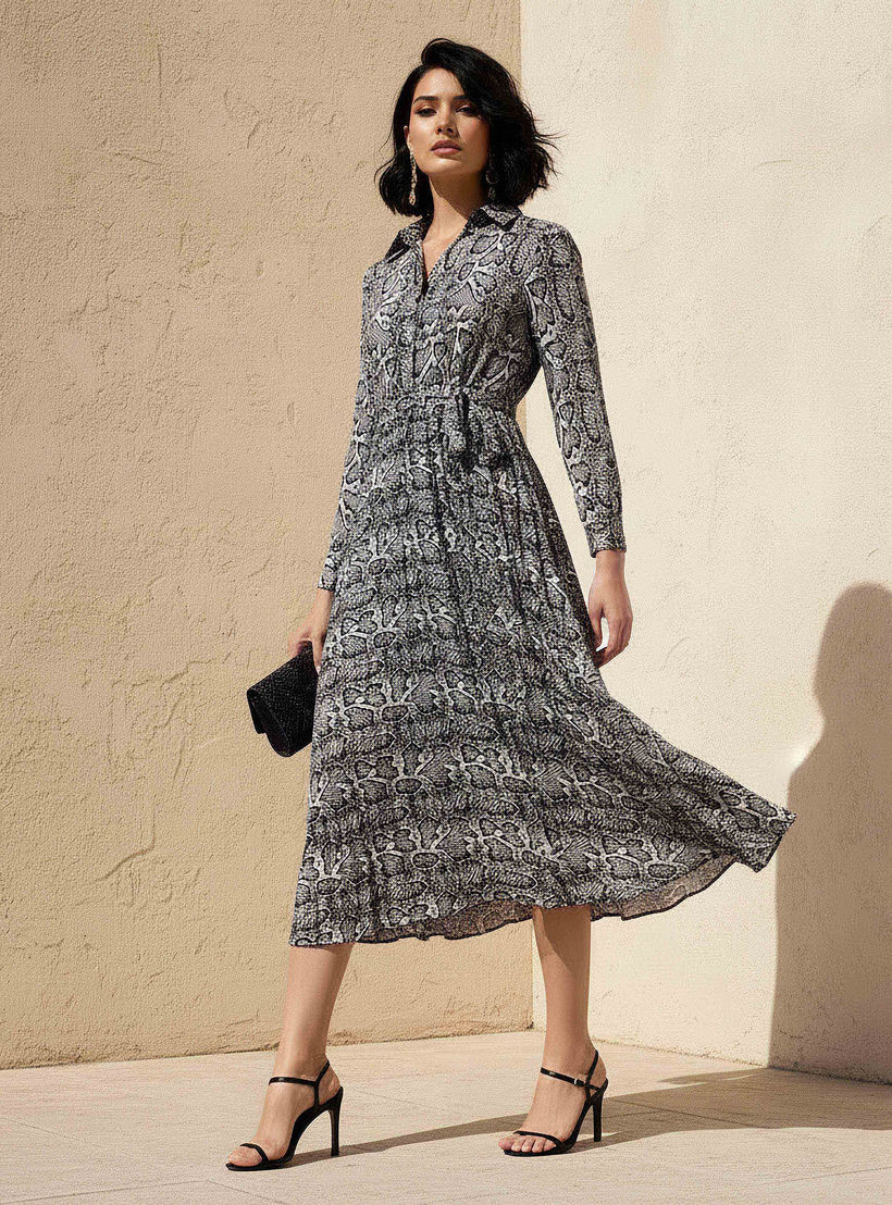 فستان ميدي ساتان لف بطبعات حيوانات-women-clothing-dresses-image-1