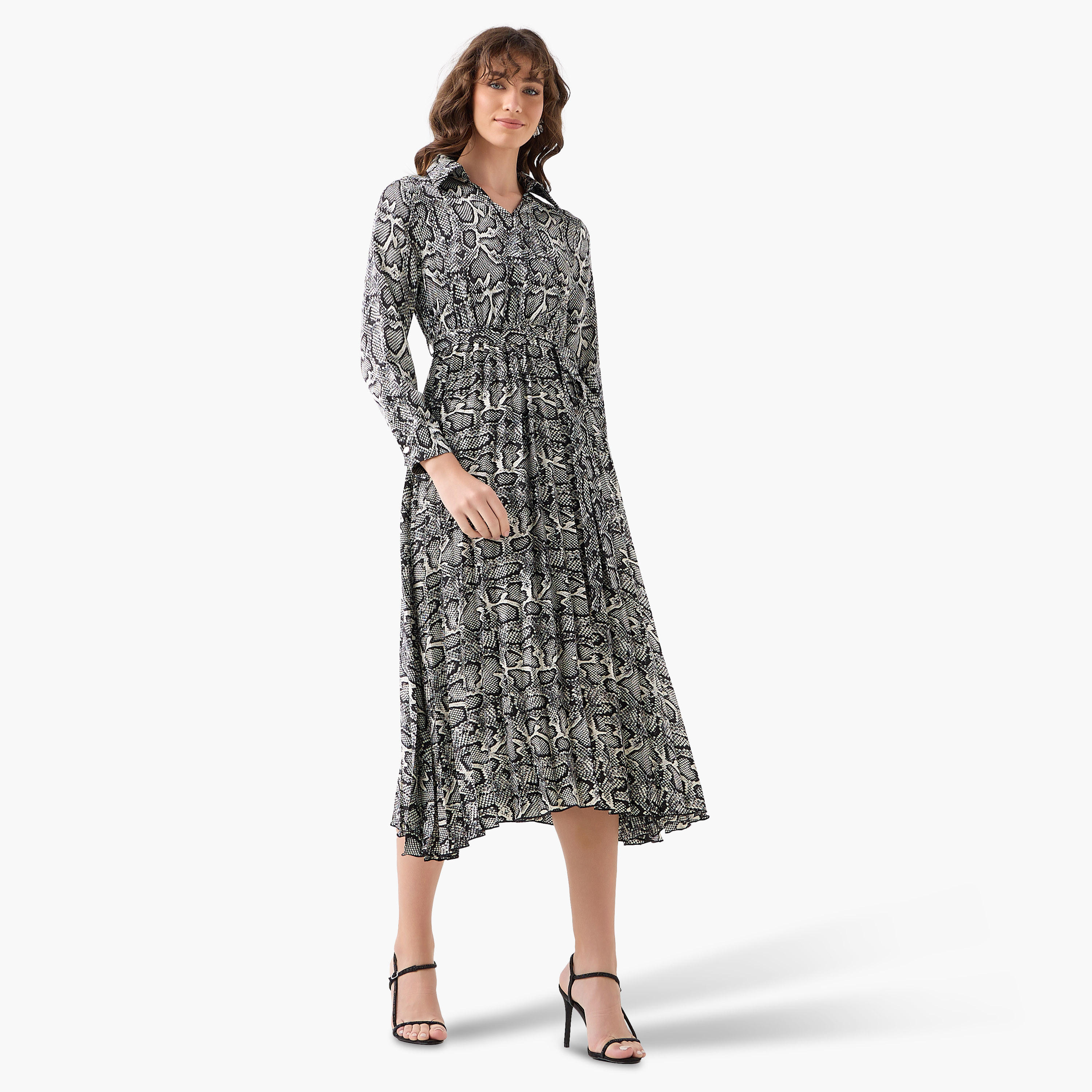 فستان ميدي ساتان لف بطبعات حيوانات-women-clothing-dresses-image-3