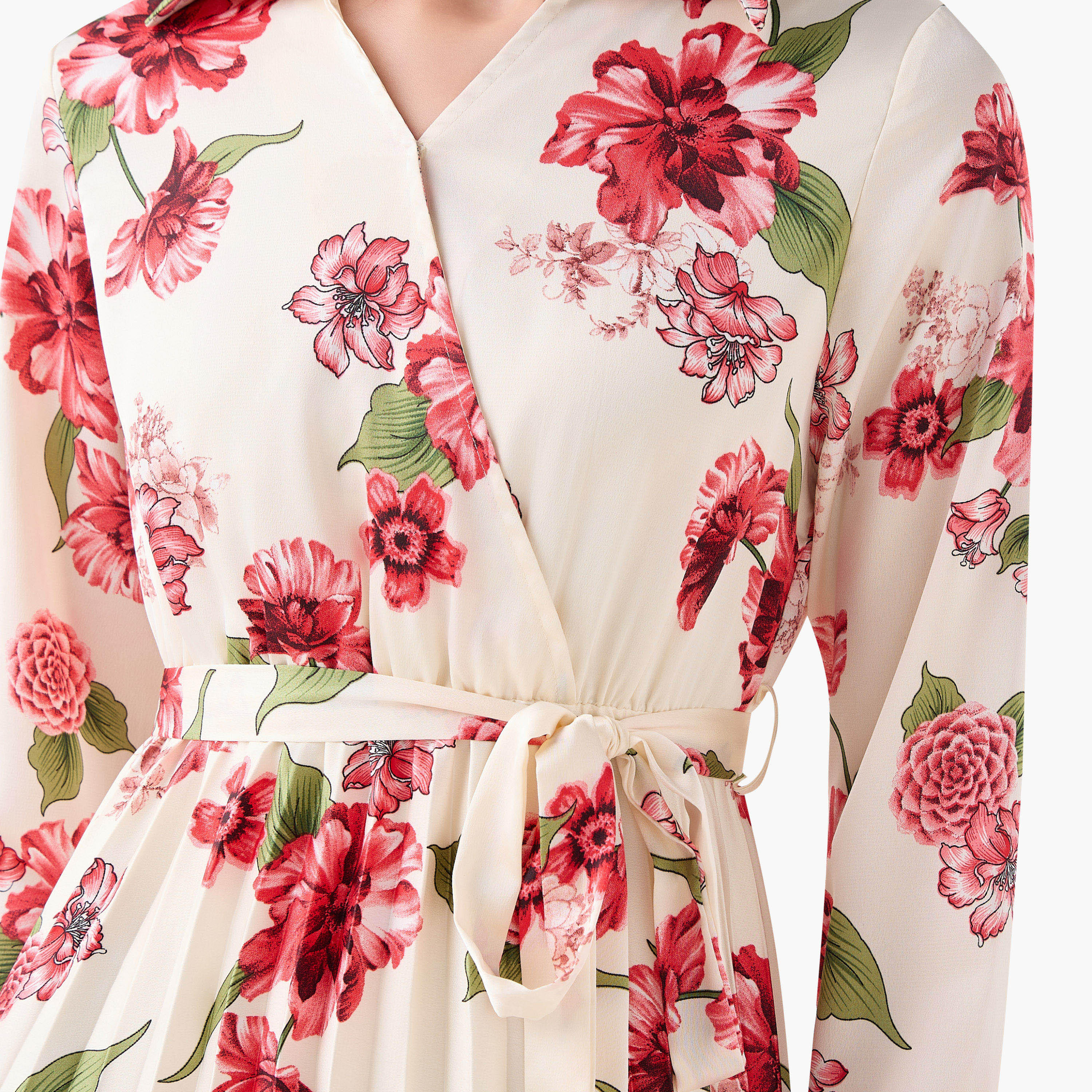 Midi Satin Wrap Dress with Floral Print-women-clothing-dresses-image-2
