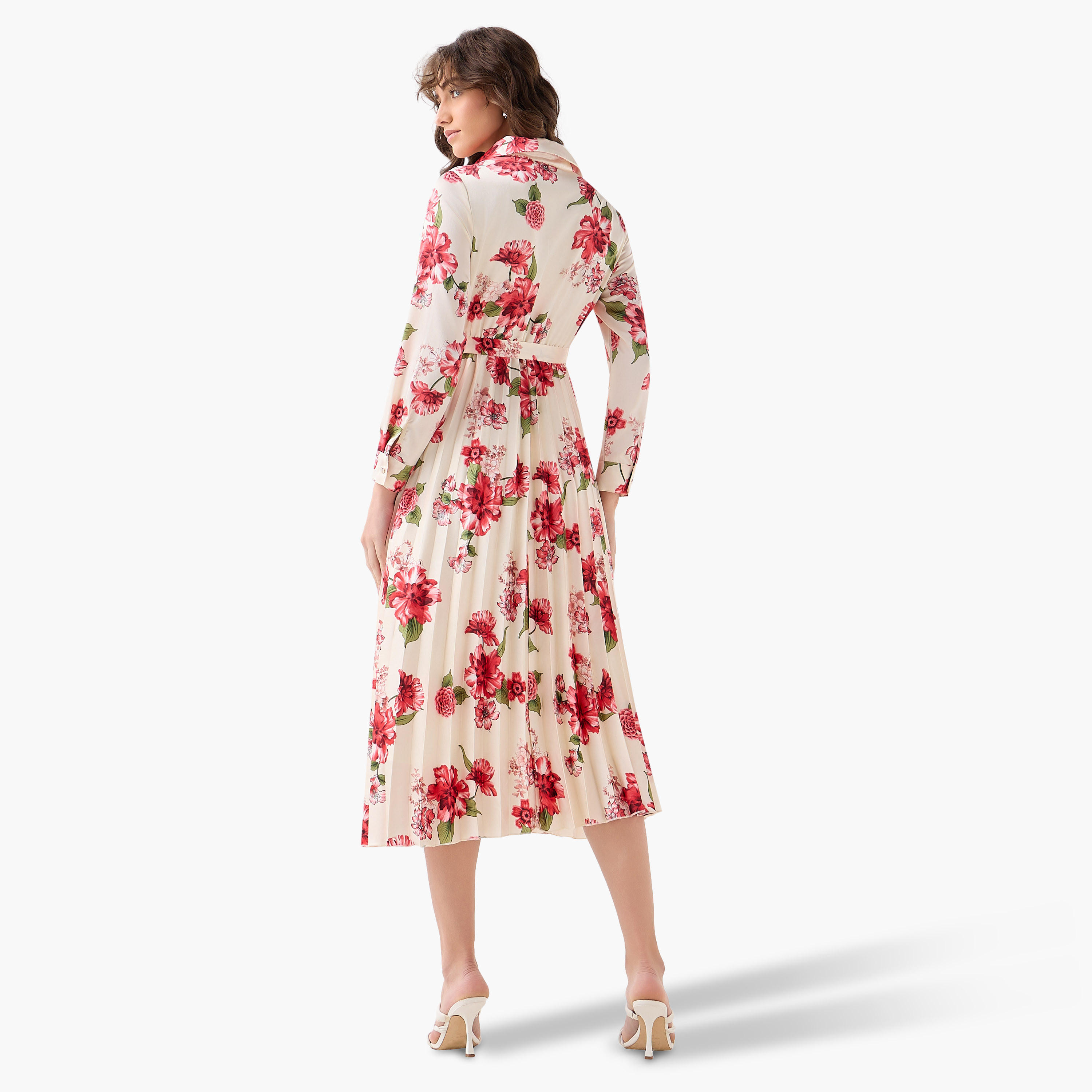 Midi Satin Wrap Dress with Floral Print-women-clothing-dresses-image-4